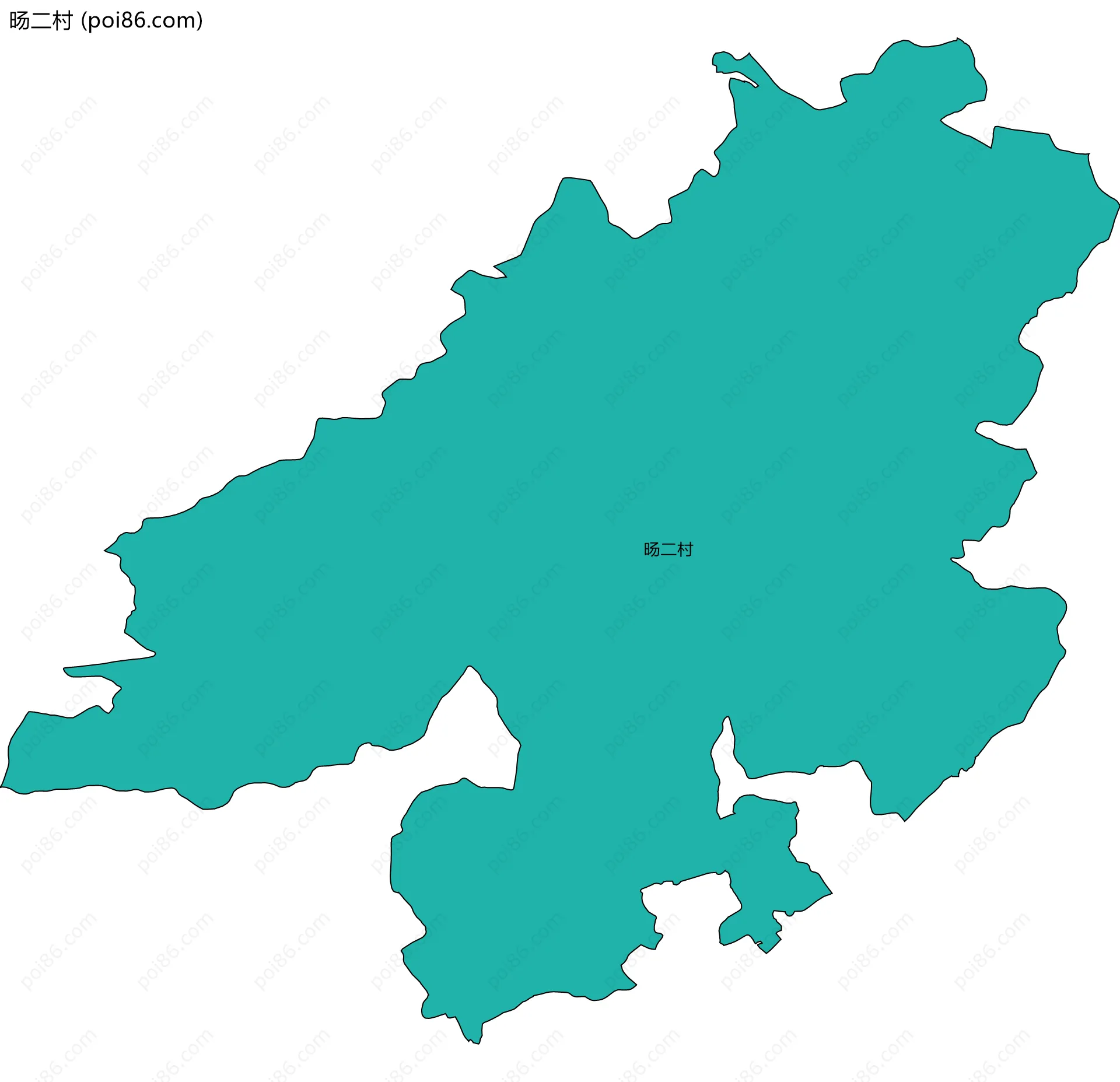 旸二村边界地图