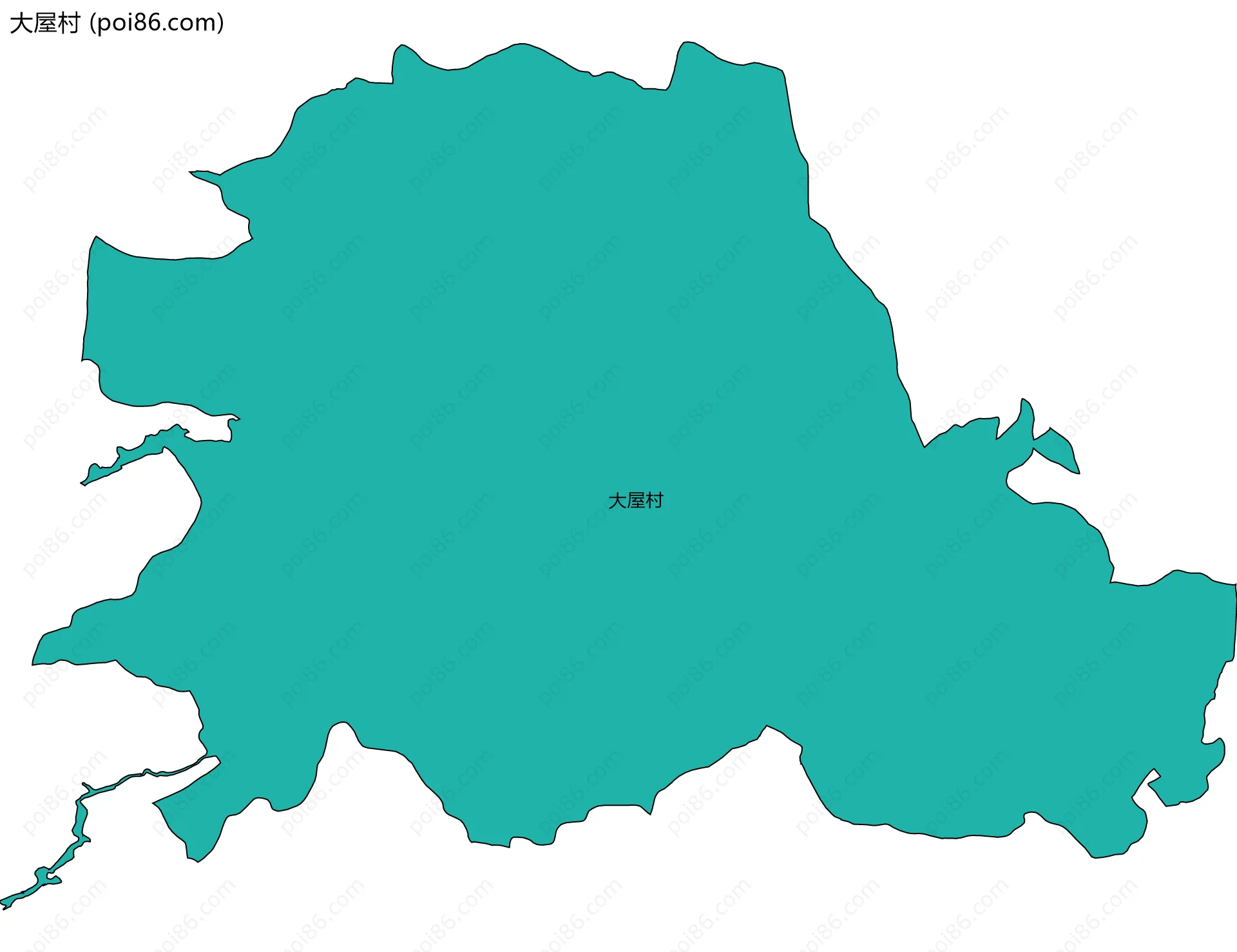 大屋村边界地图