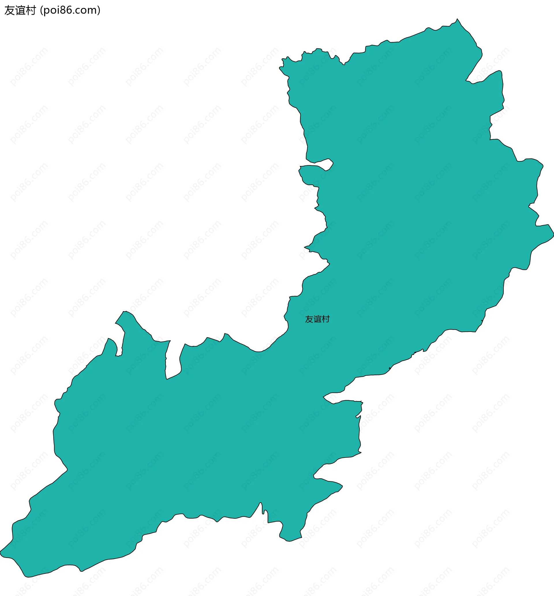 友谊村边界地图