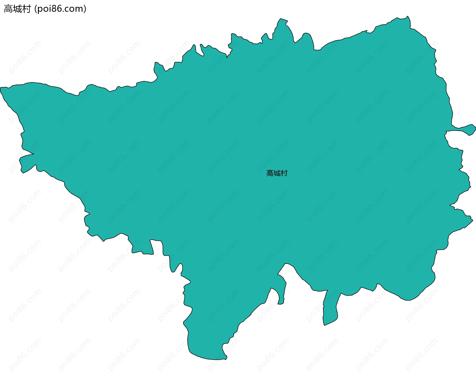 高城村边界地图