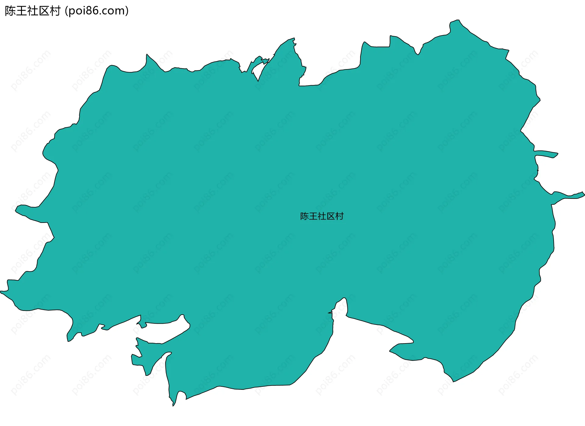 陈王社区村边界地图