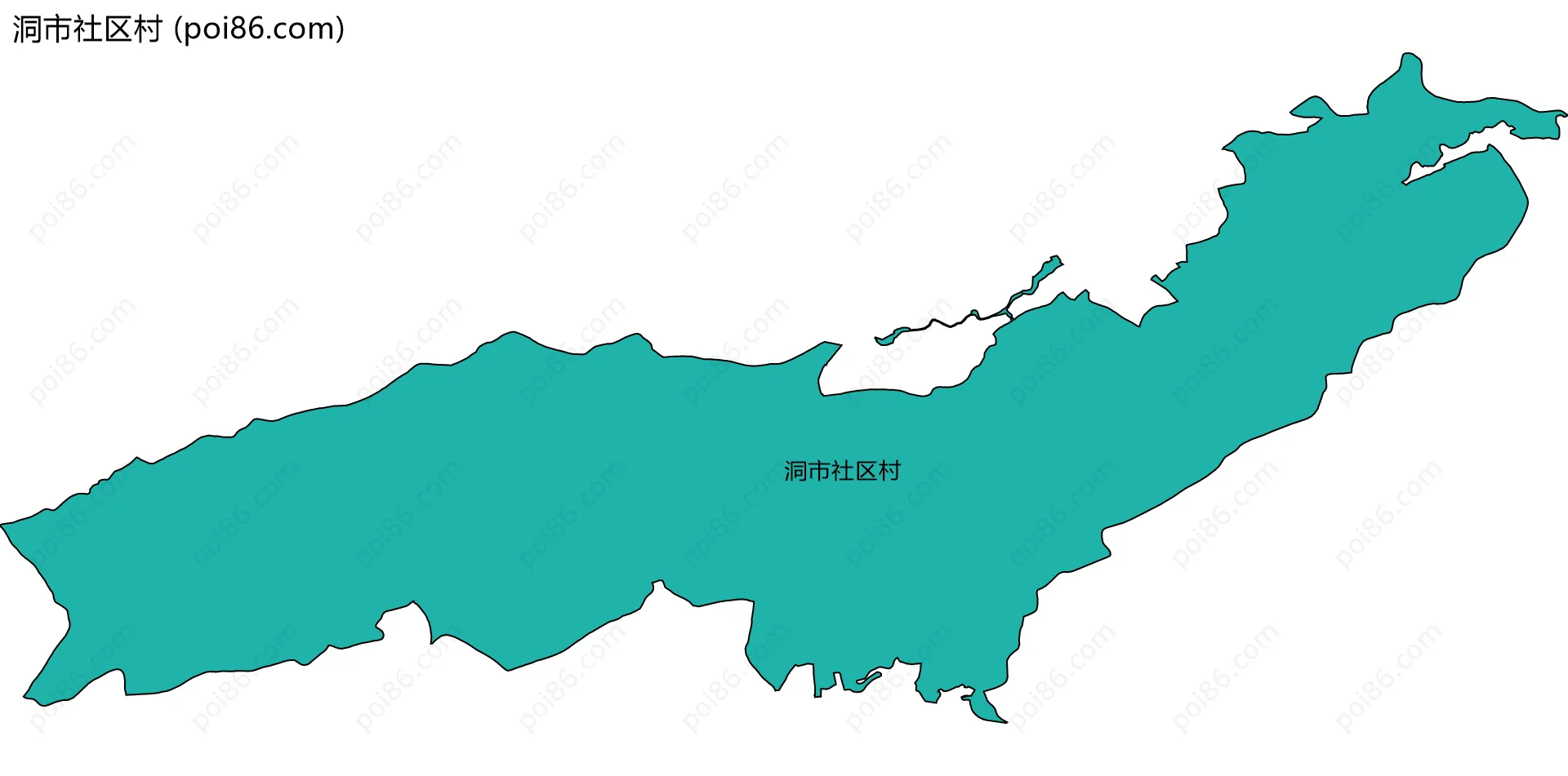 洞市社区村边界地图