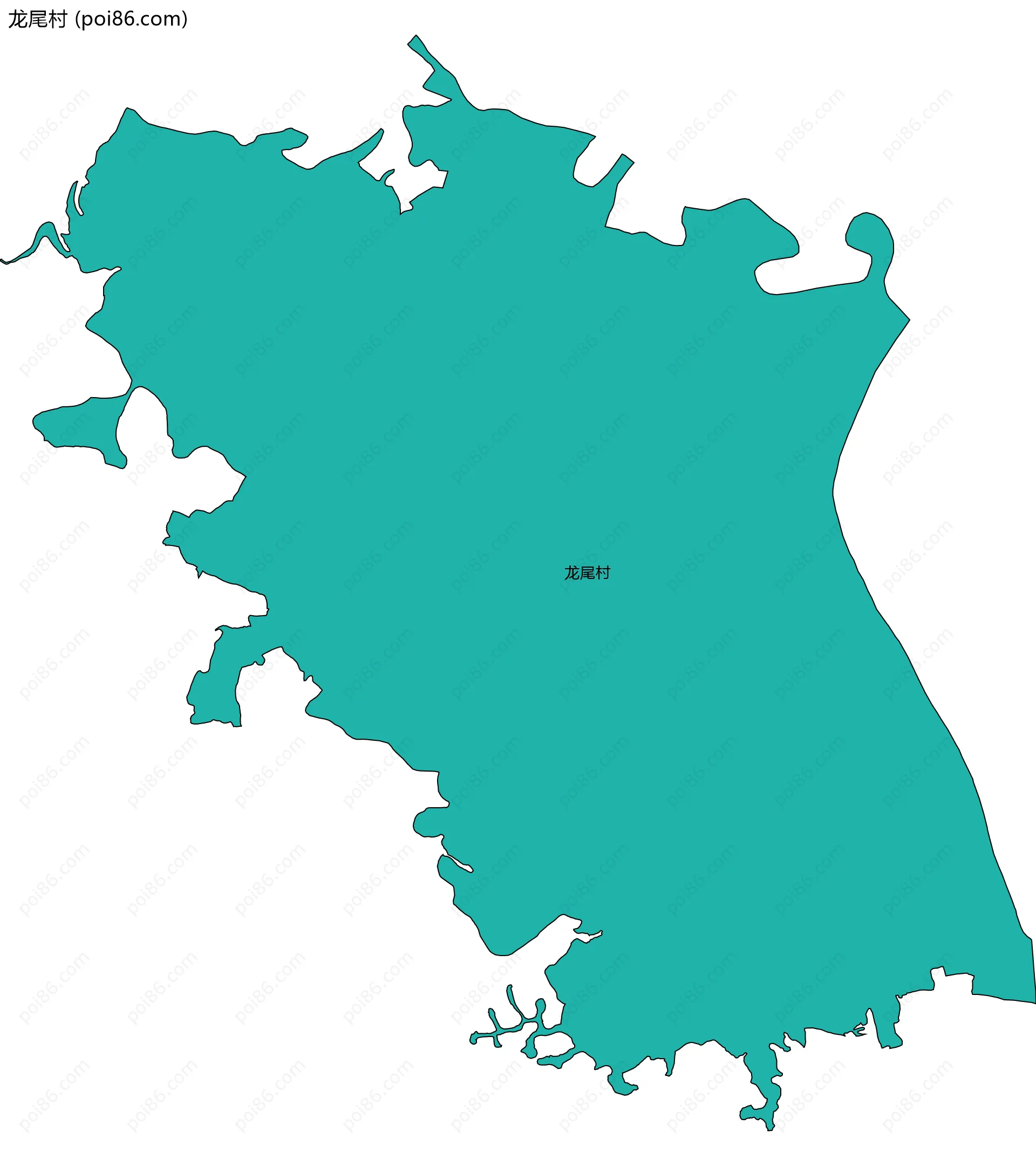 龙尾村边界地图