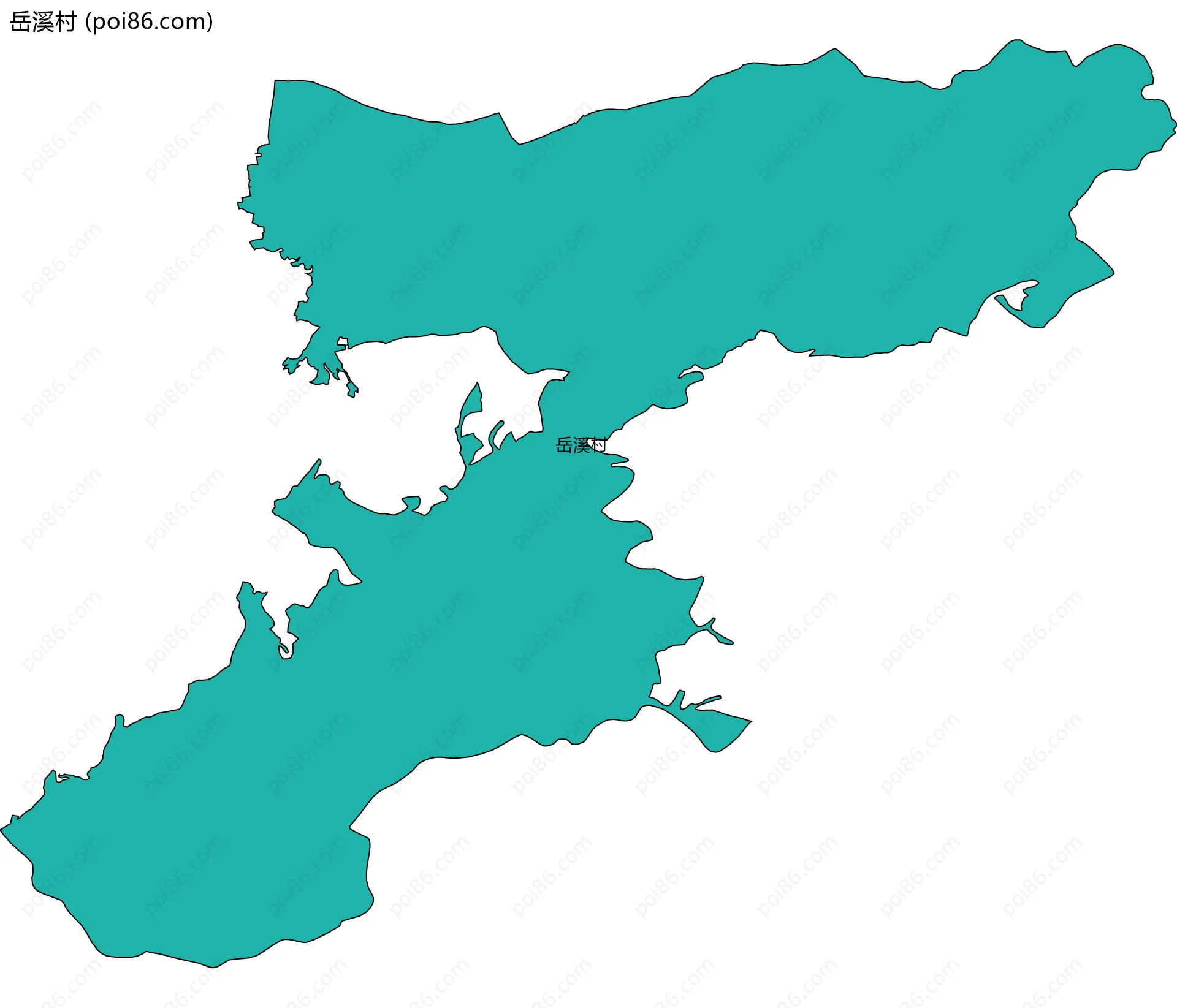 岳溪村边界地图