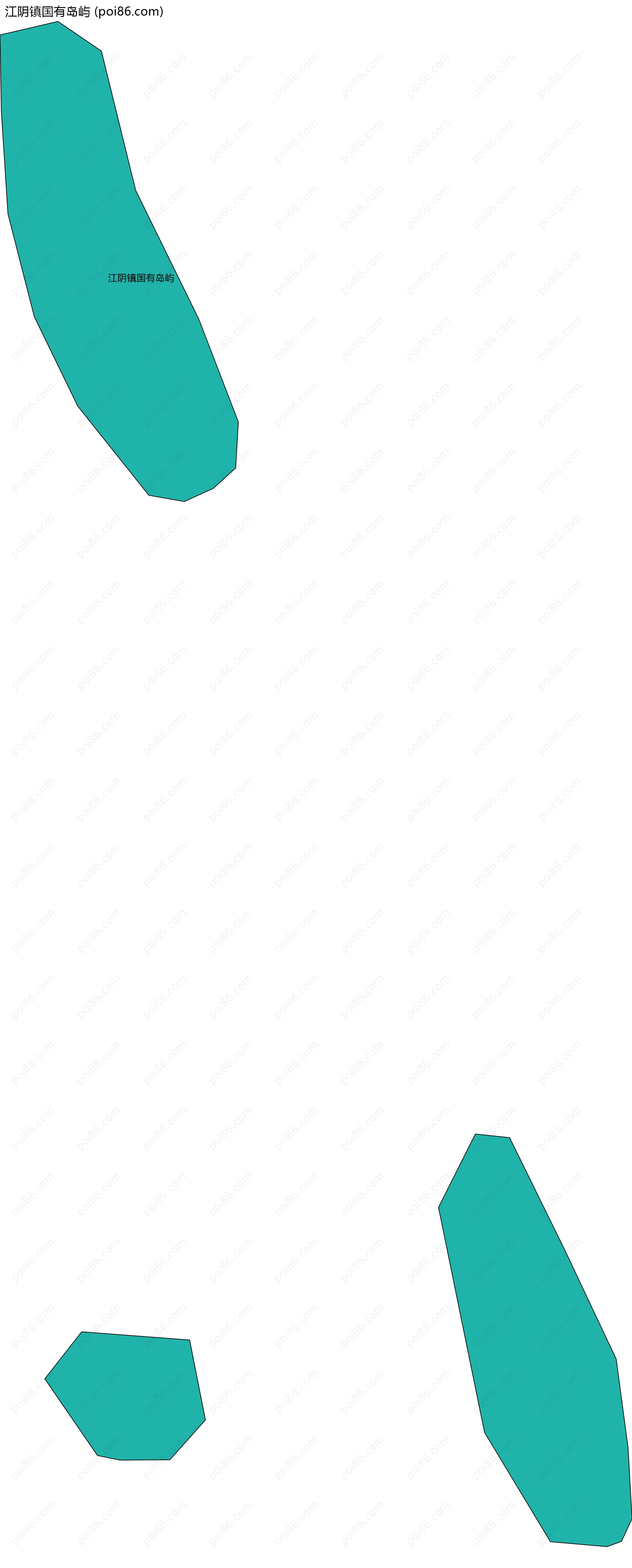 江阴镇国有岛屿边界地图