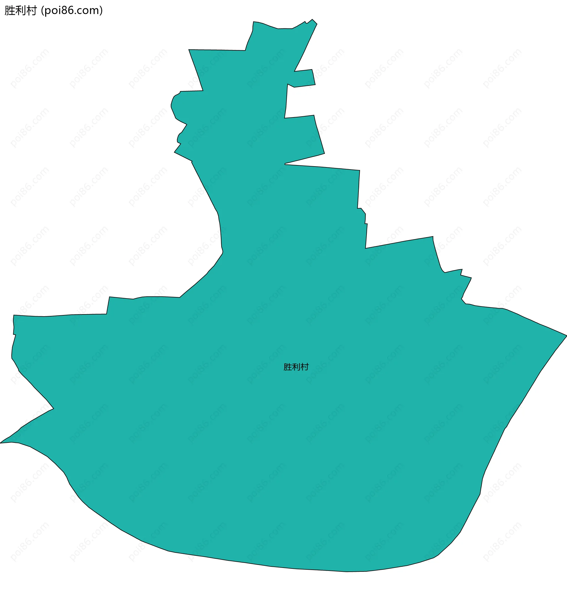 胜利村边界地图
