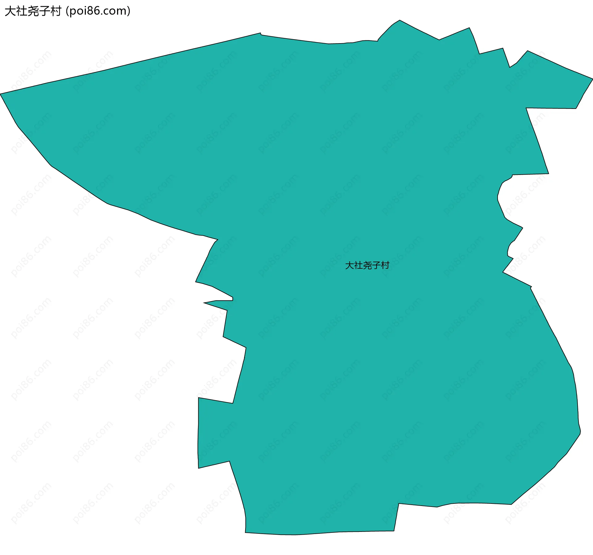 大社尧子村边界地图