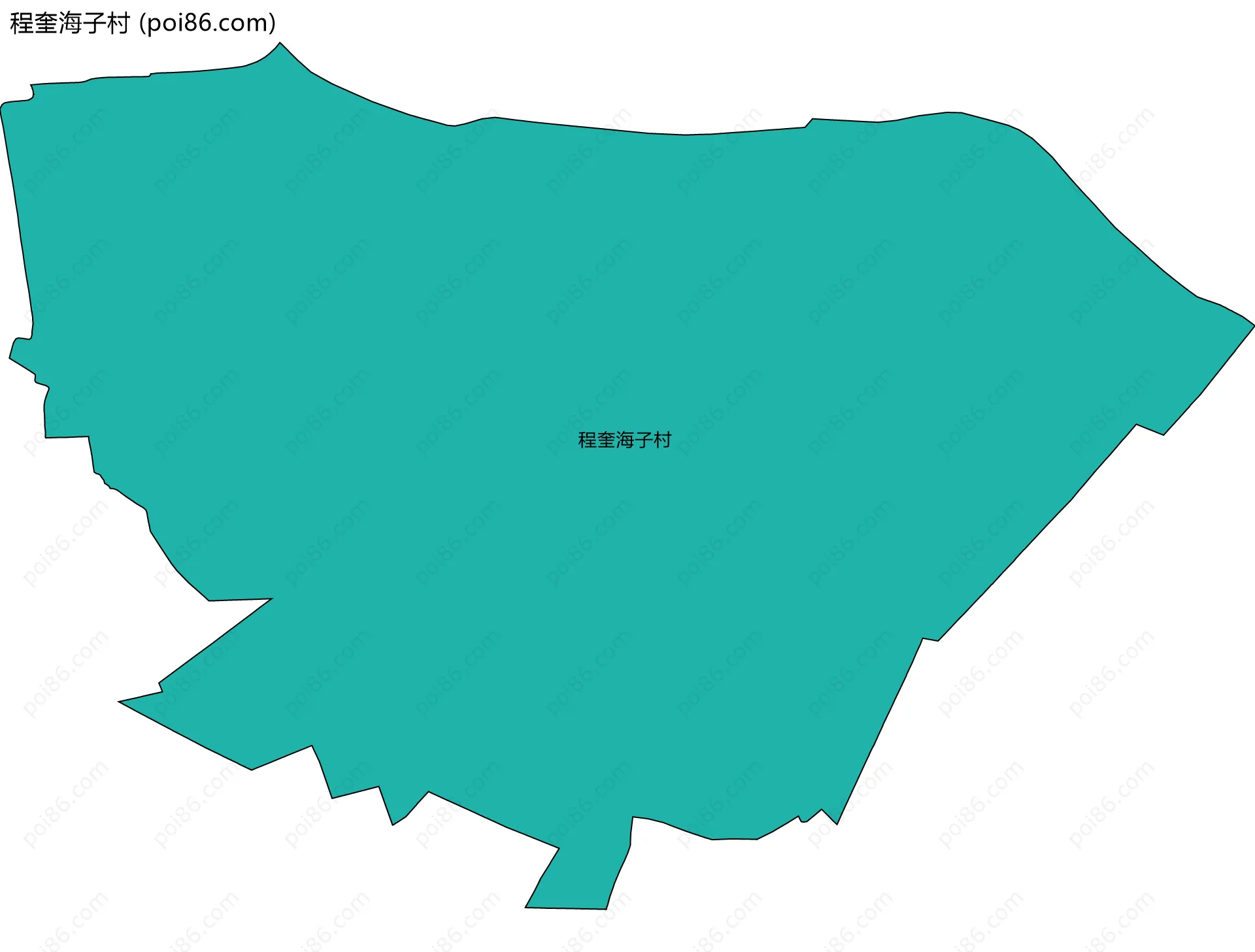 程奎海子村边界地图