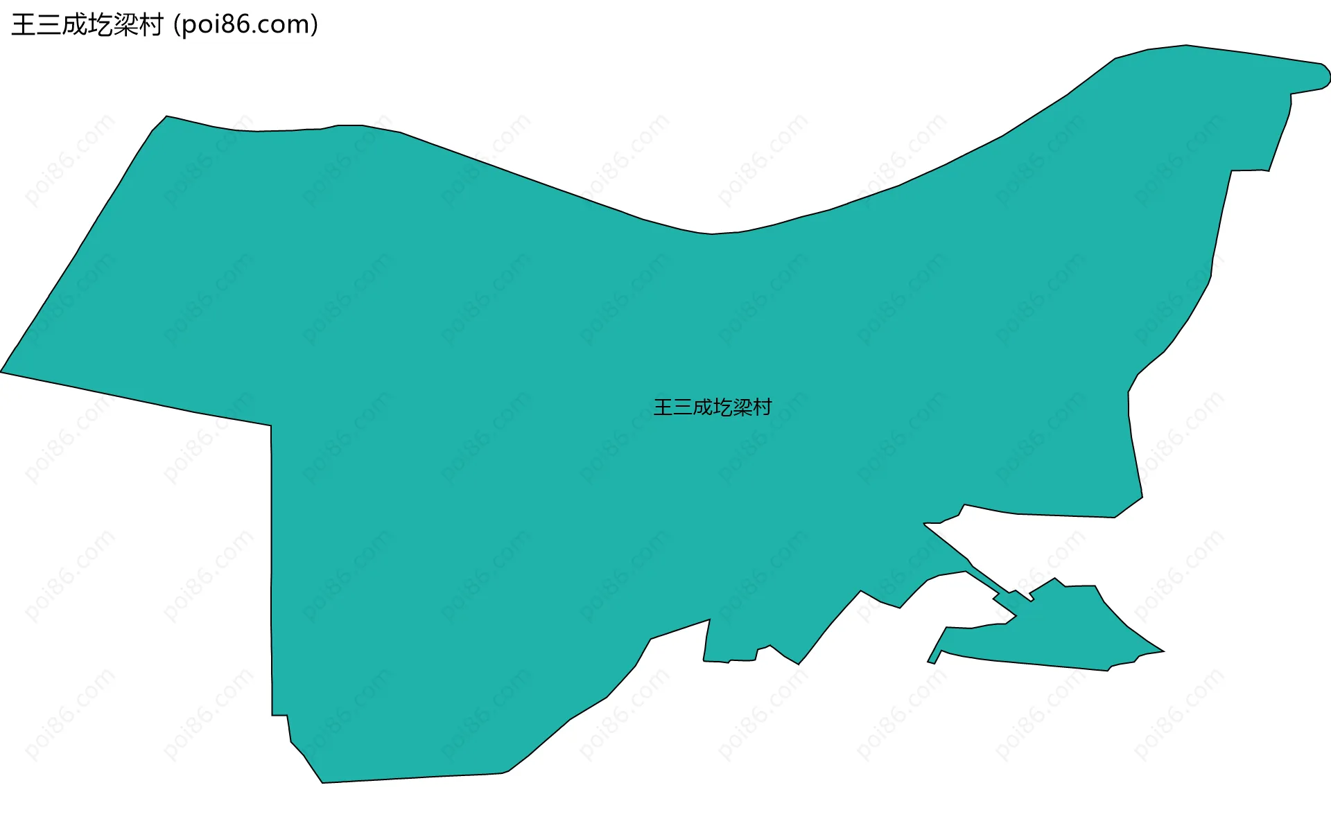 王三成圪梁村边界地图