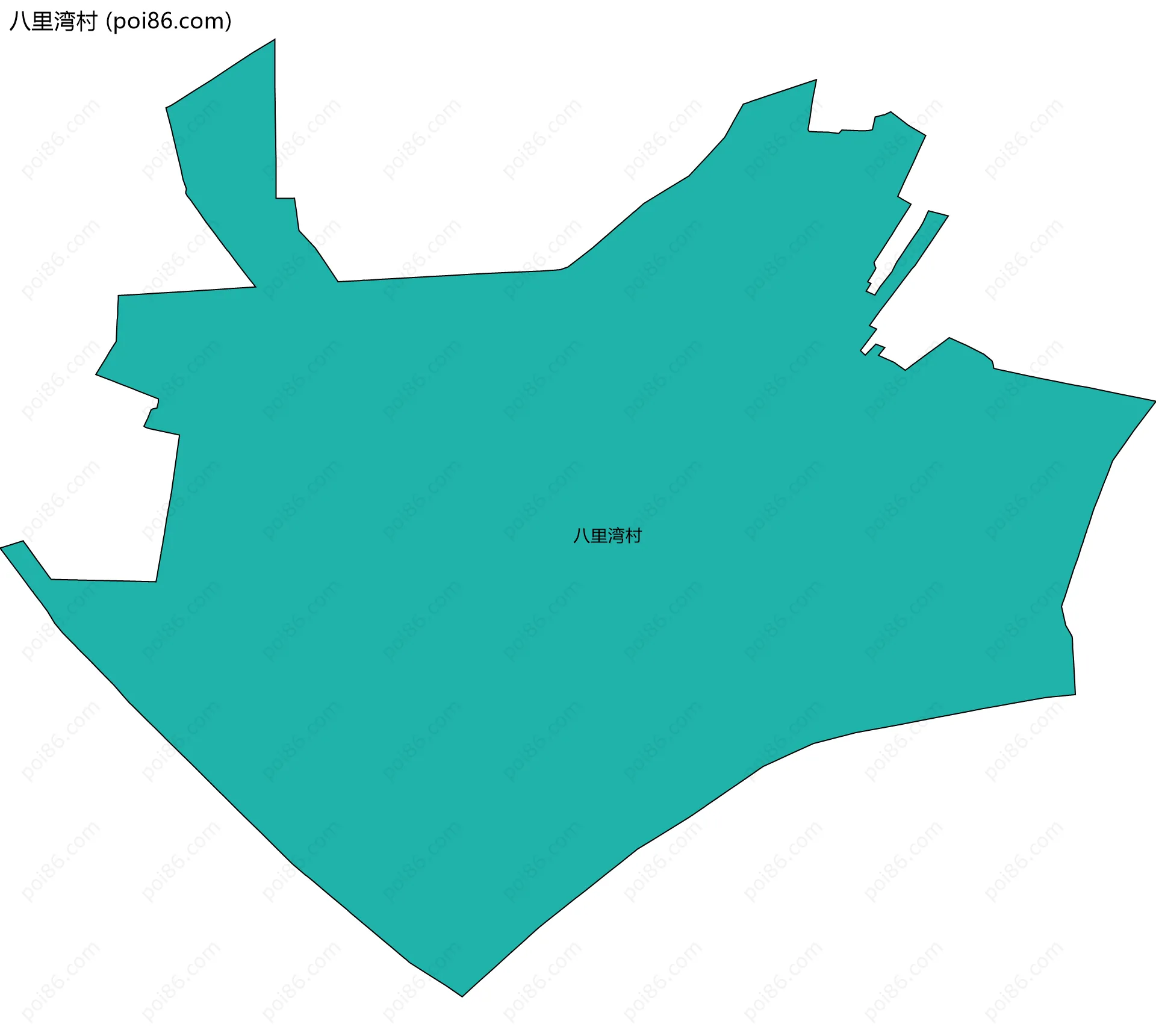 八里湾村边界地图