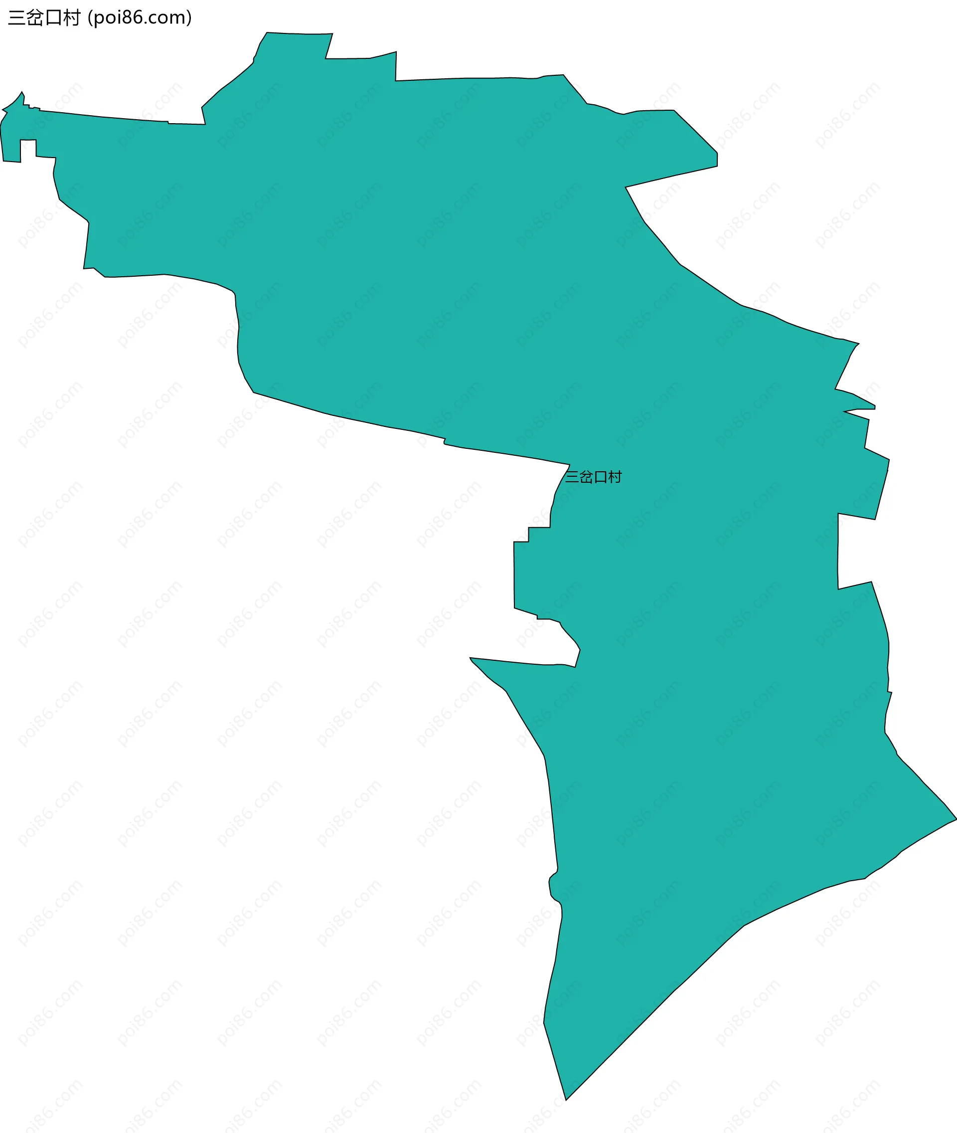 三岔口村边界地图
