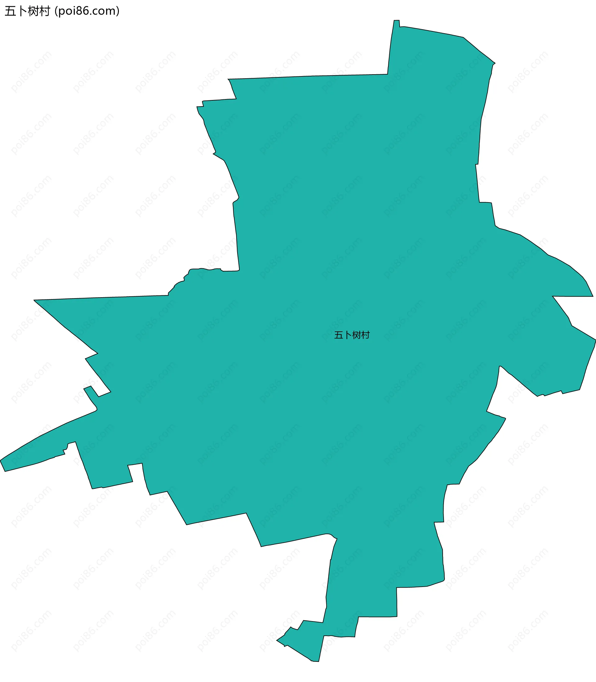 五卜树村边界地图