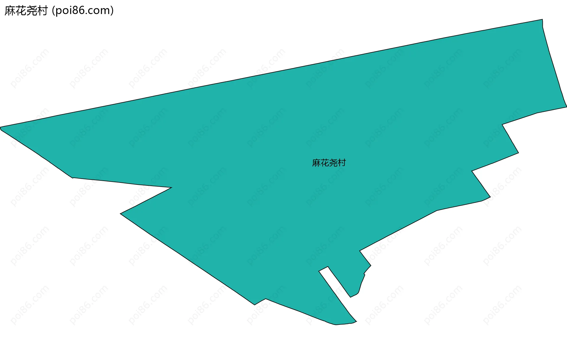 麻花尧村边界地图