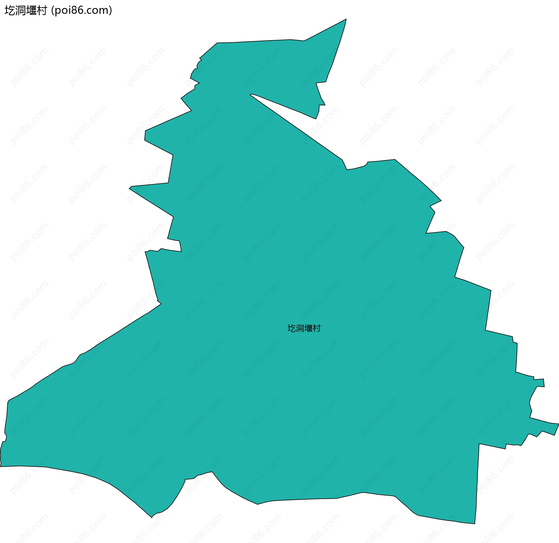 圪洞堰村边界地图
