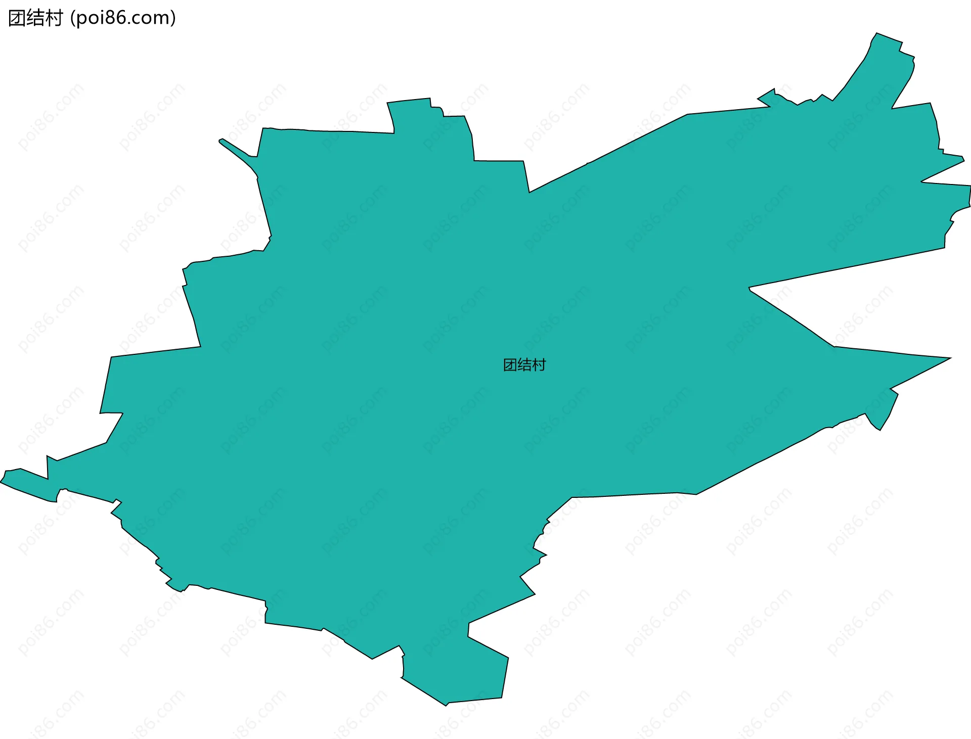 团结村边界地图
