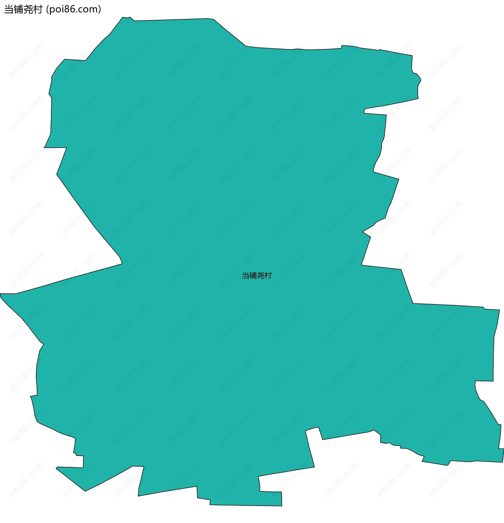 当铺尧村边界地图