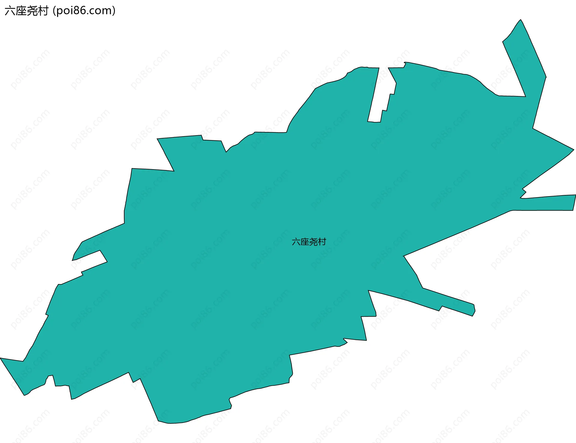 六座尧村边界地图