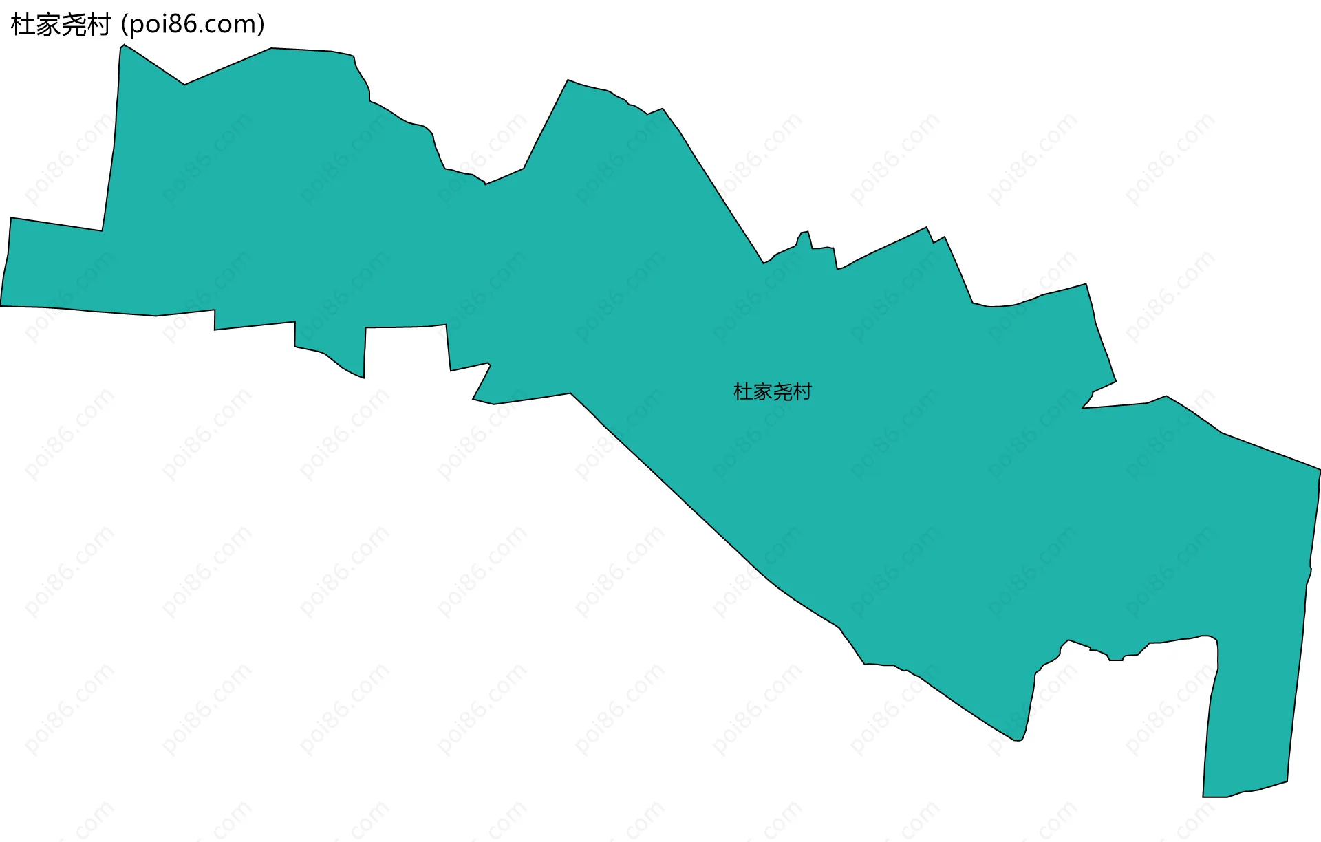 杜家尧村边界地图
