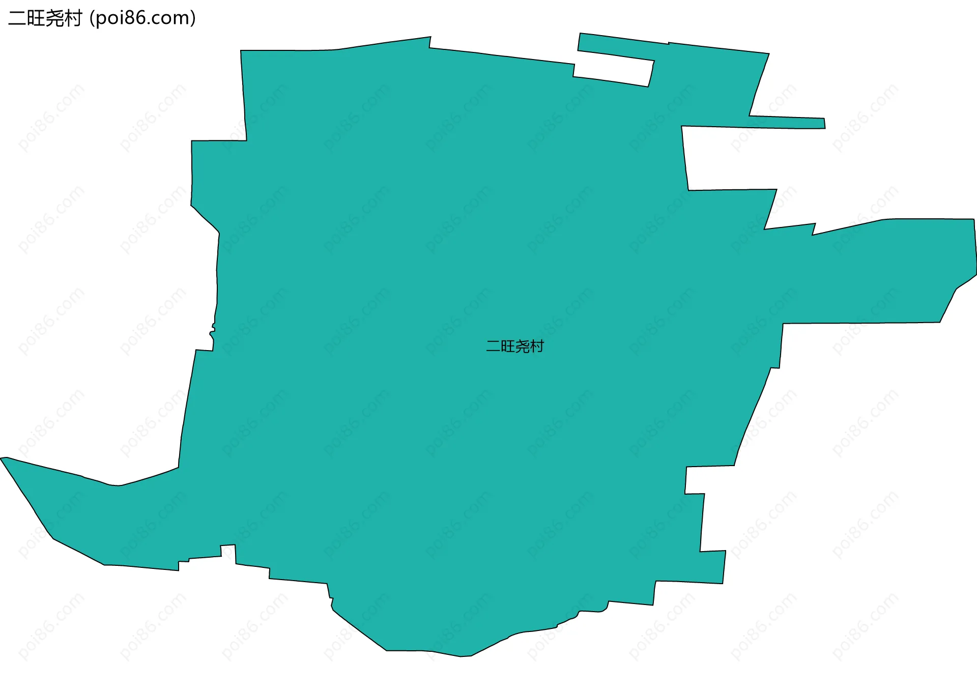 二旺尧村边界地图