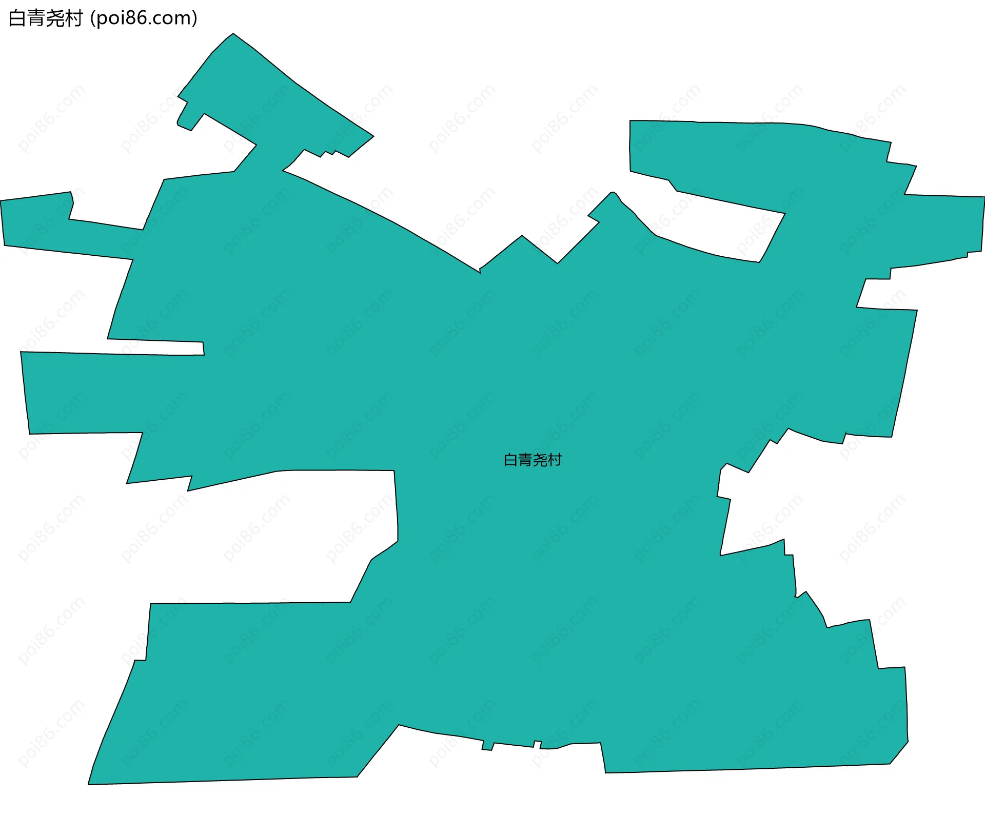 白青尧村边界地图