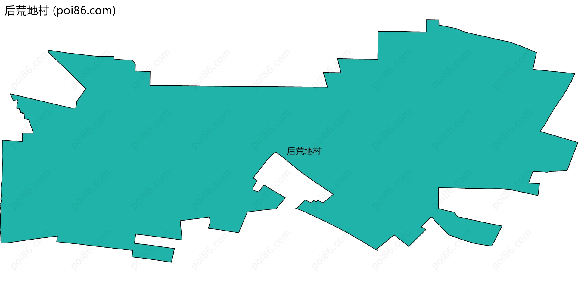 后荒地村边界地图