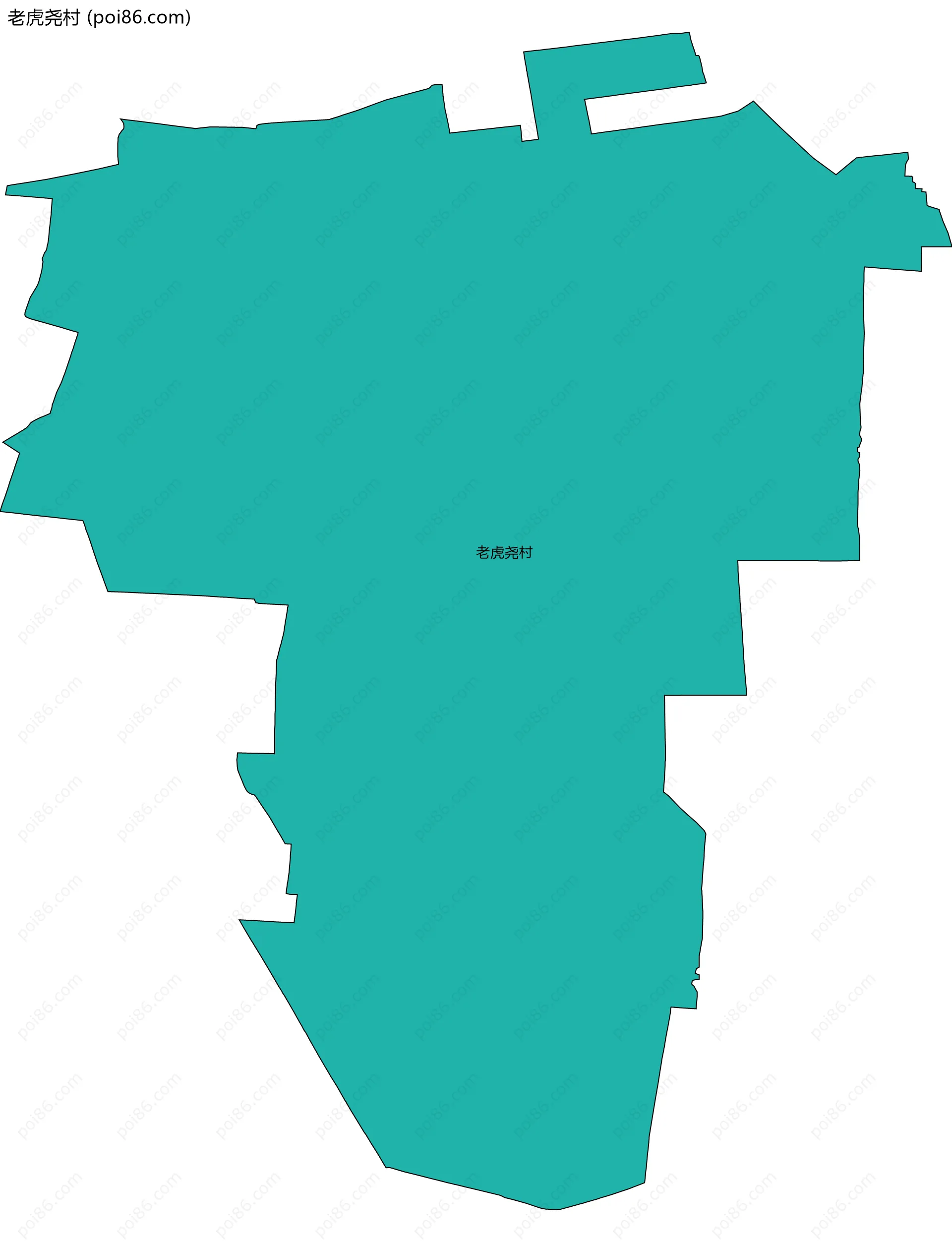 老虎尧村边界地图