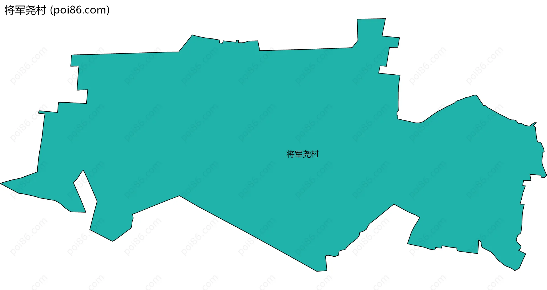 将军尧村边界地图