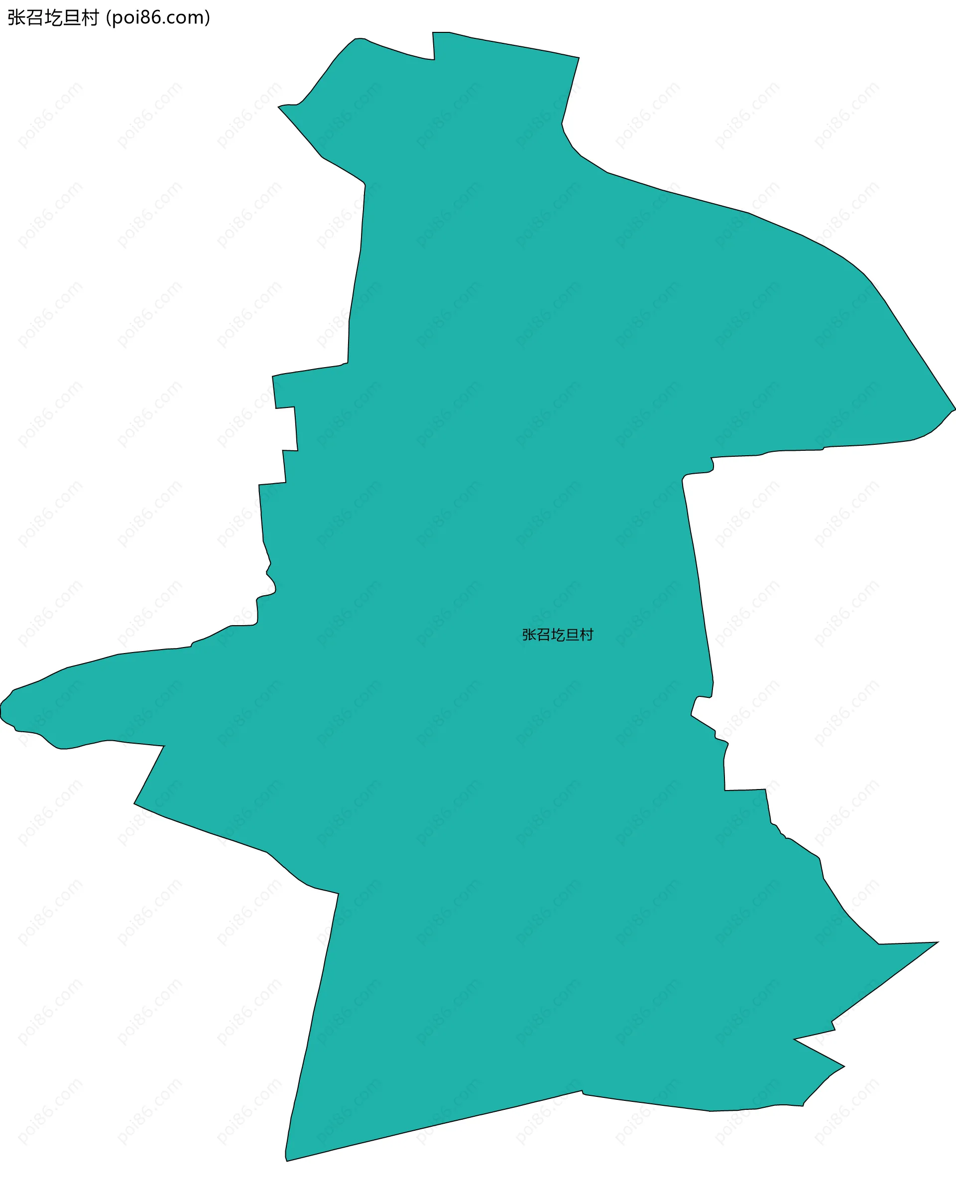 张召圪旦村边界地图