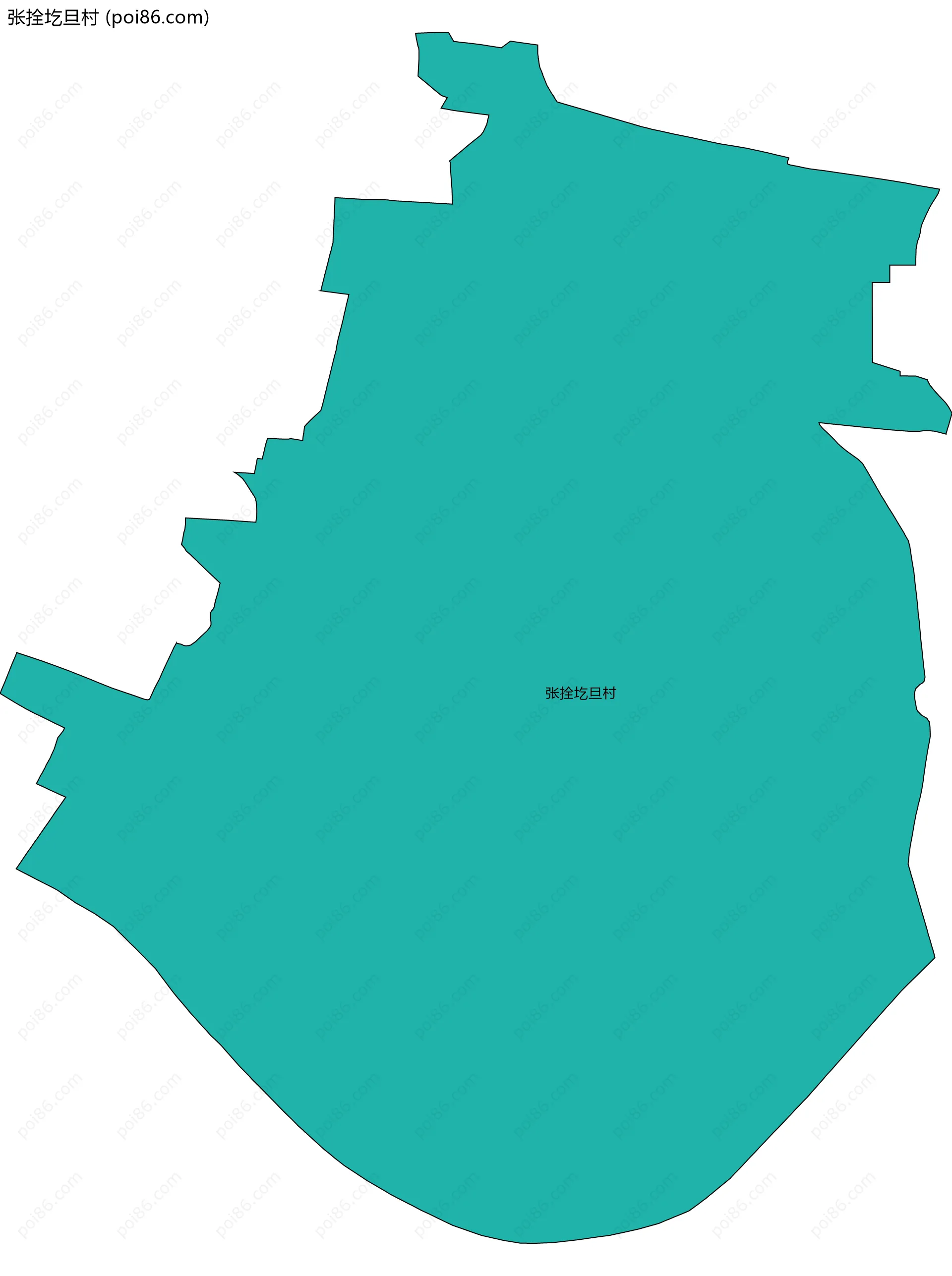 张拴圪旦村边界地图