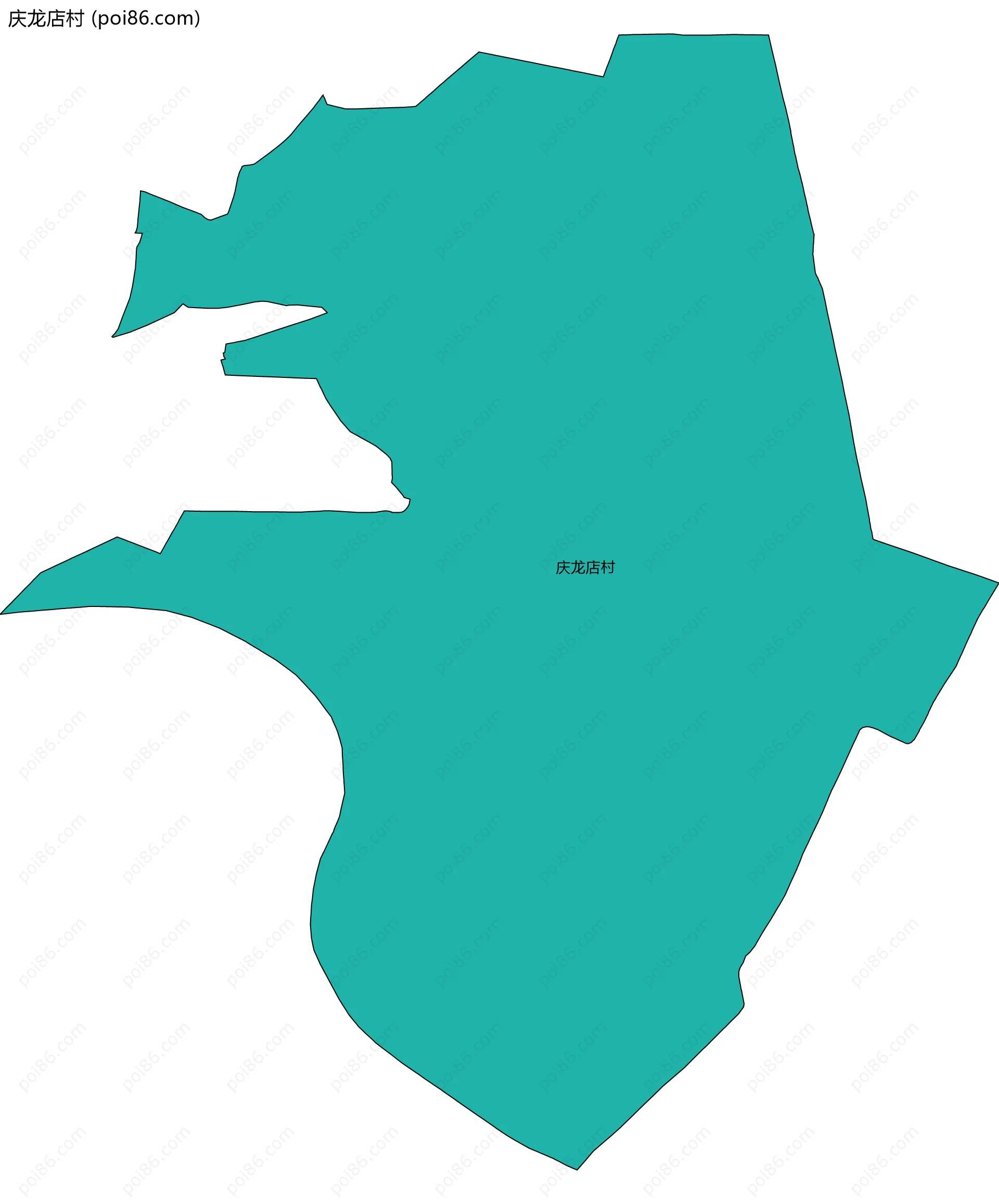 庆龙店村边界地图