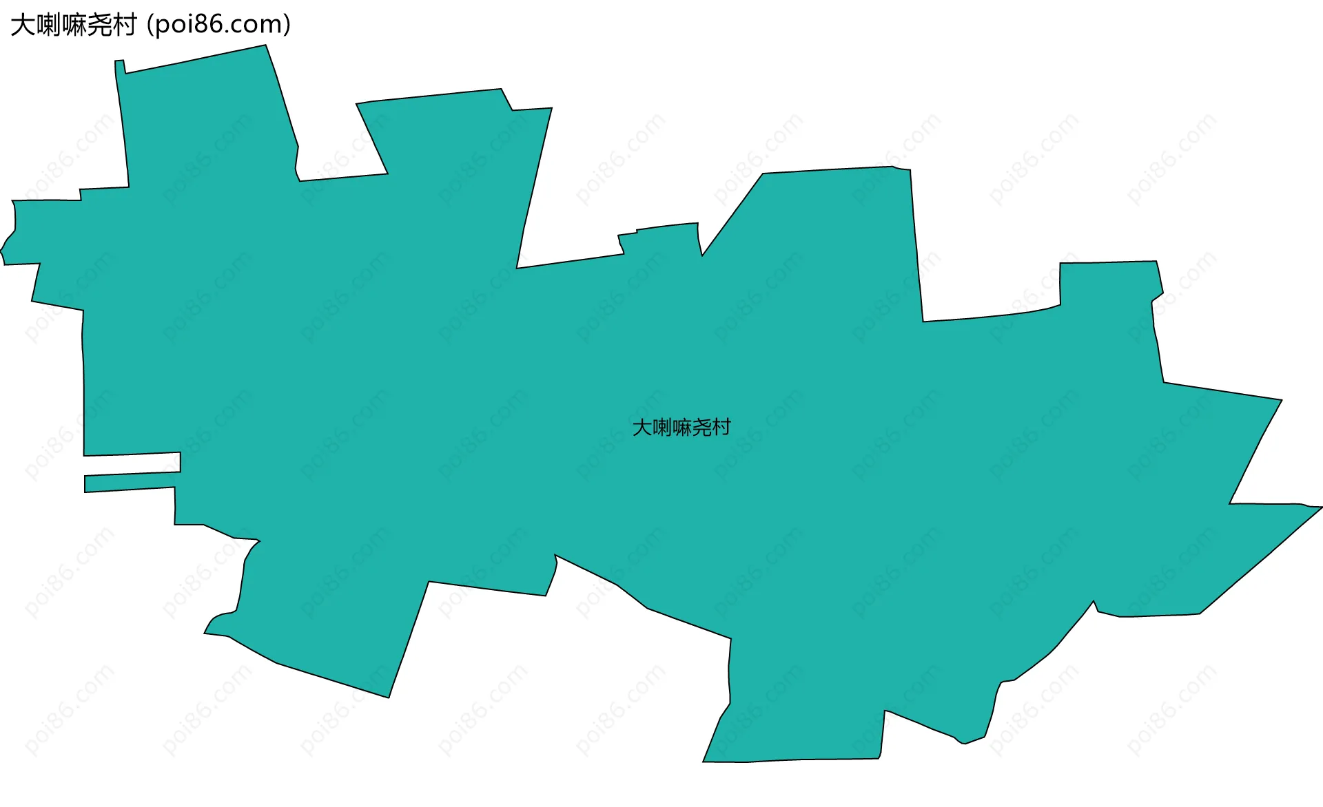大喇嘛尧村边界地图