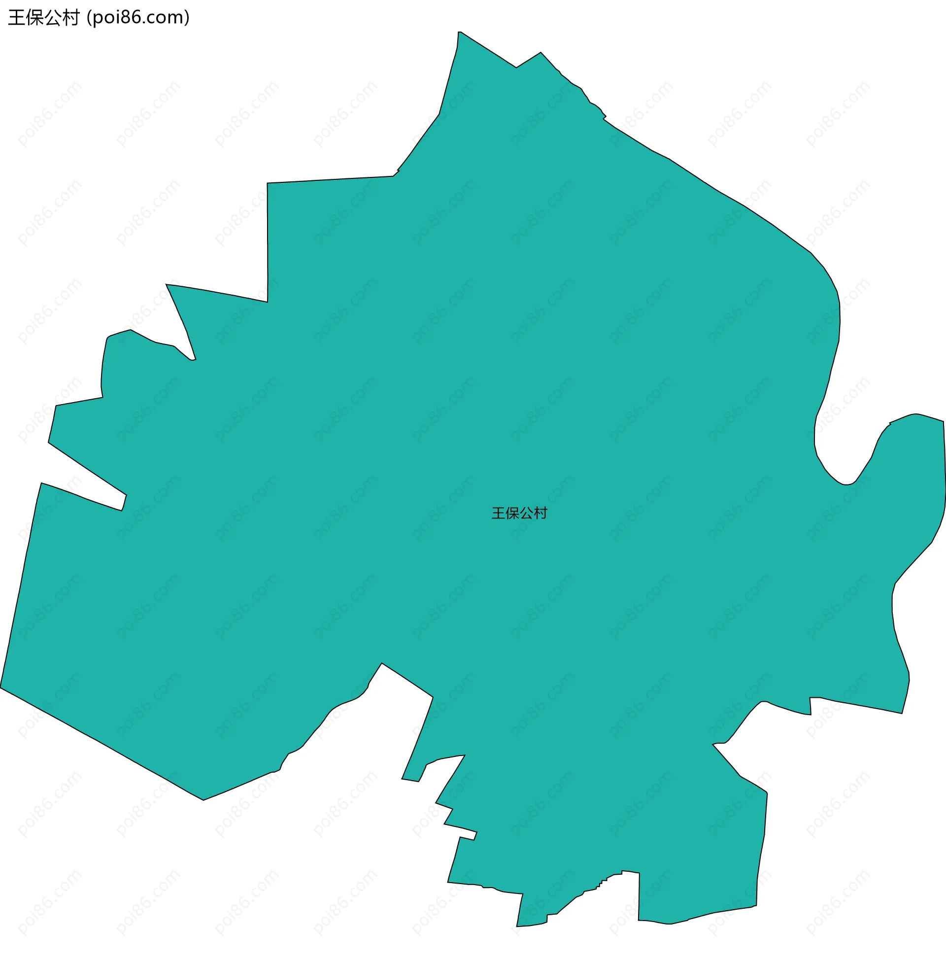 王保公村边界地图