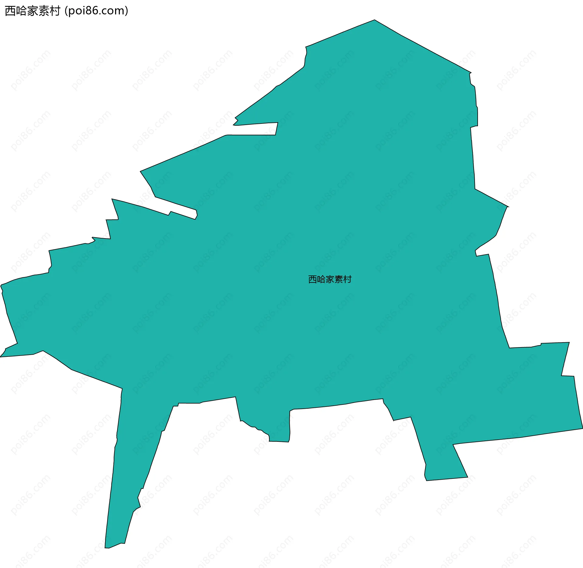 西哈家素村边界地图