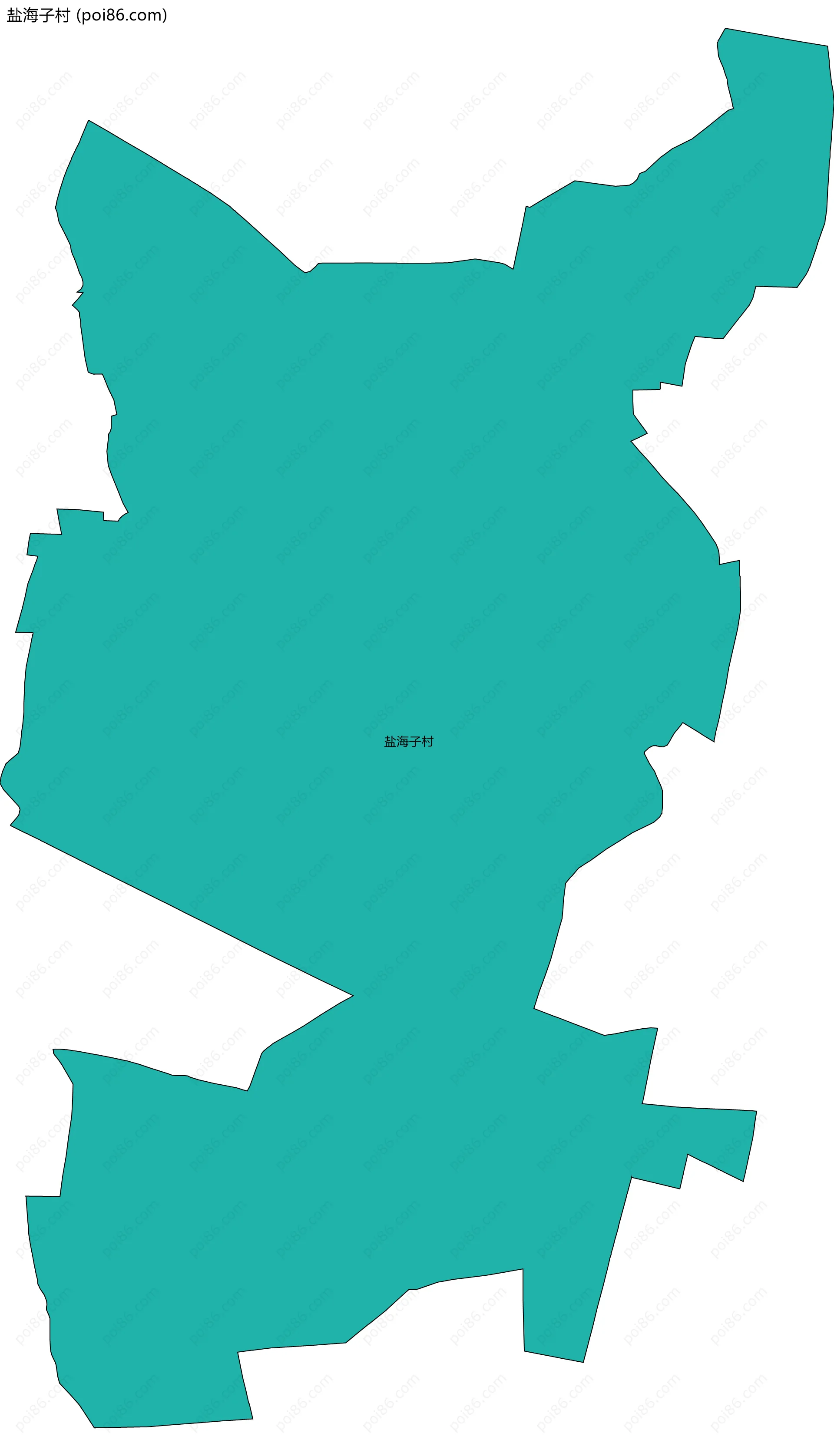盐海子村边界地图
