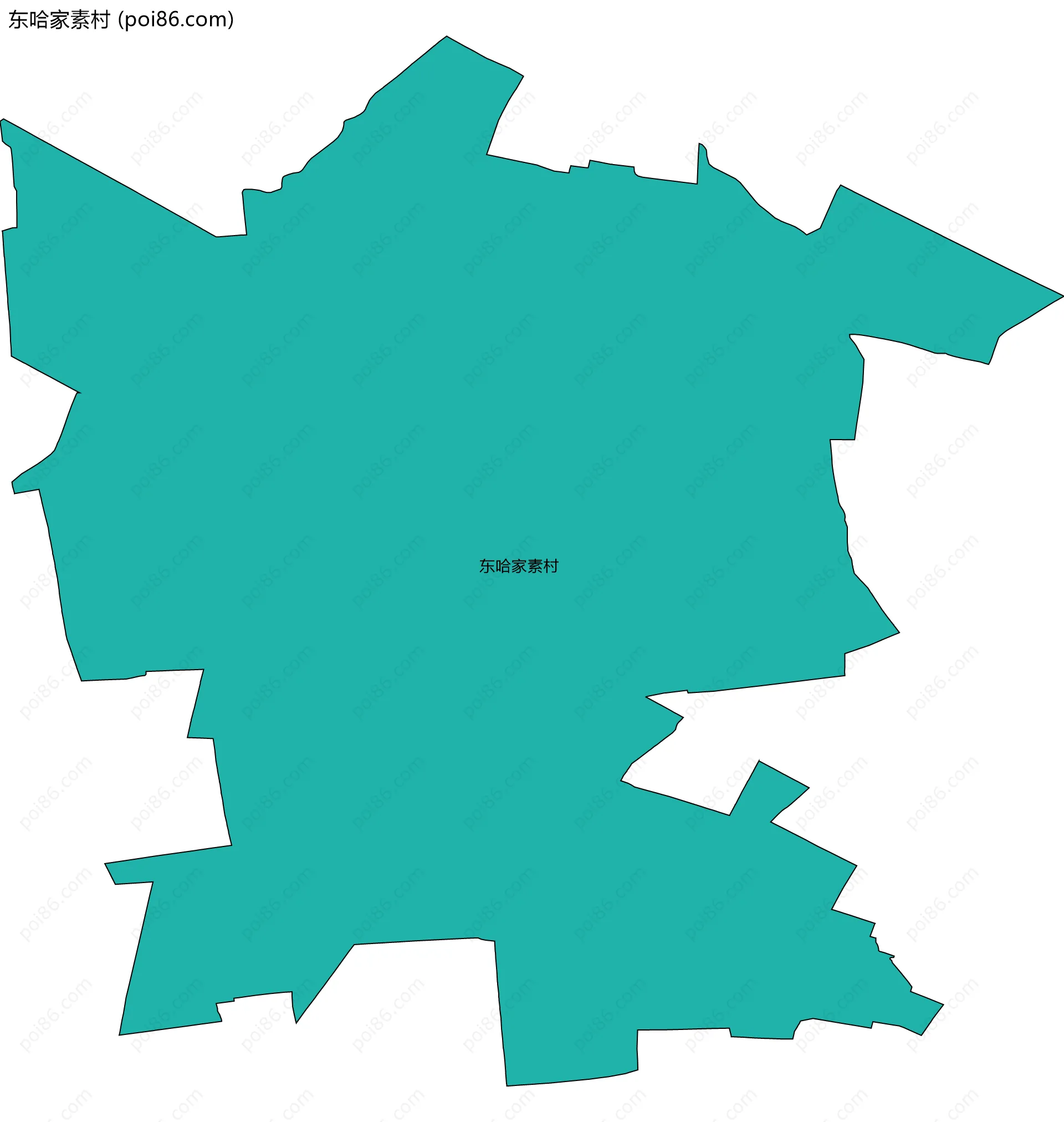 东哈家素村边界地图