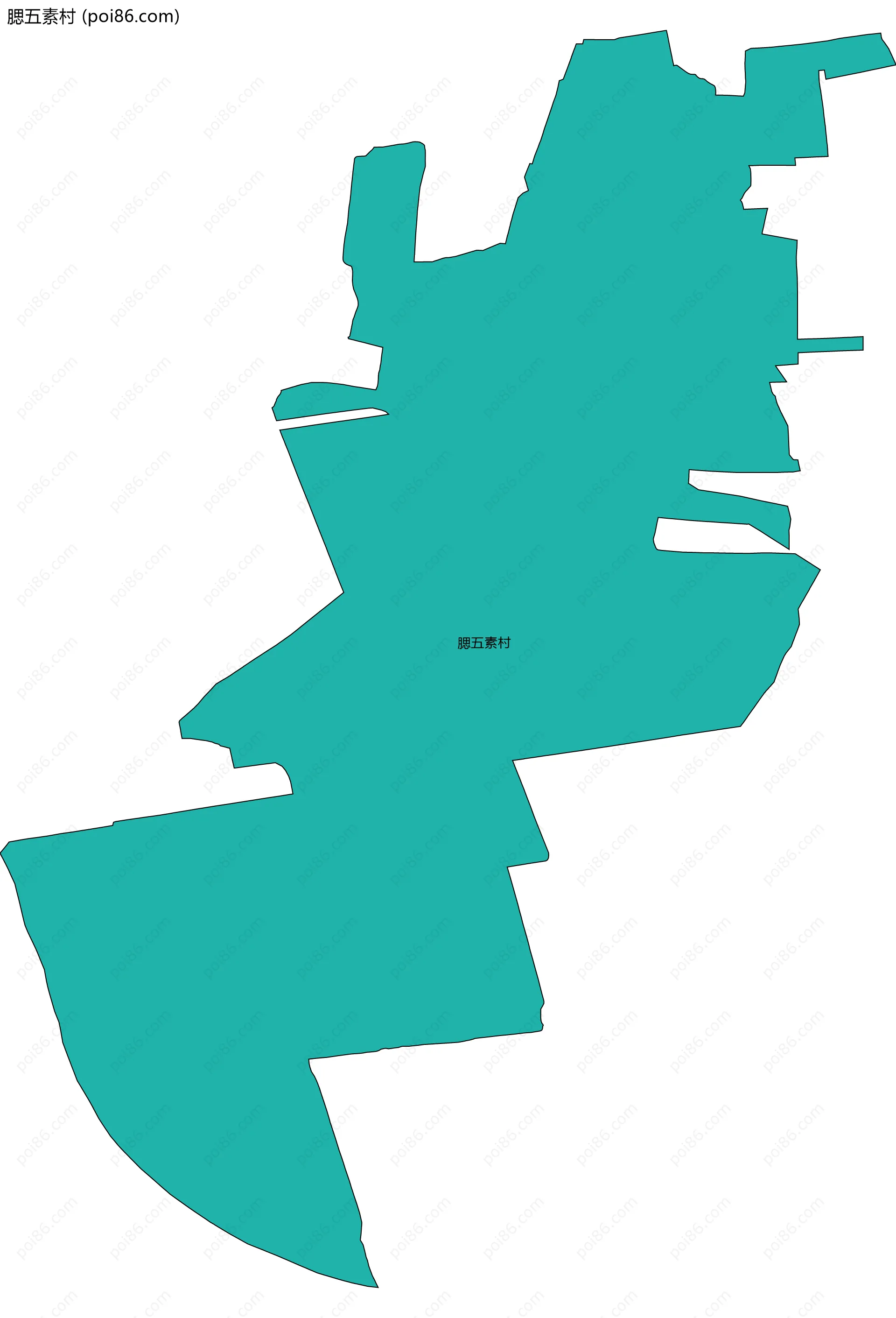 腮五素村边界地图