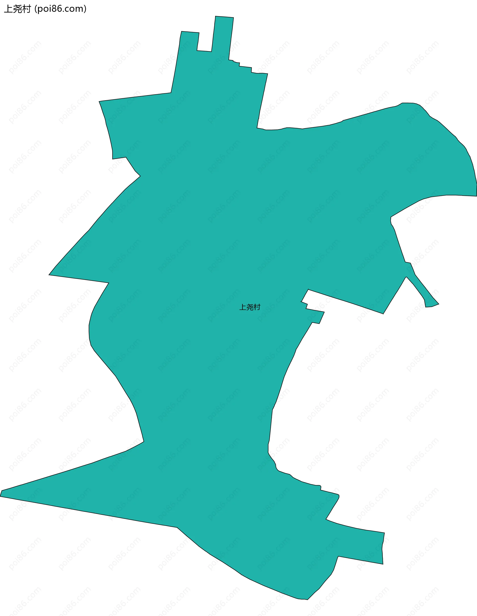 上尧村边界地图