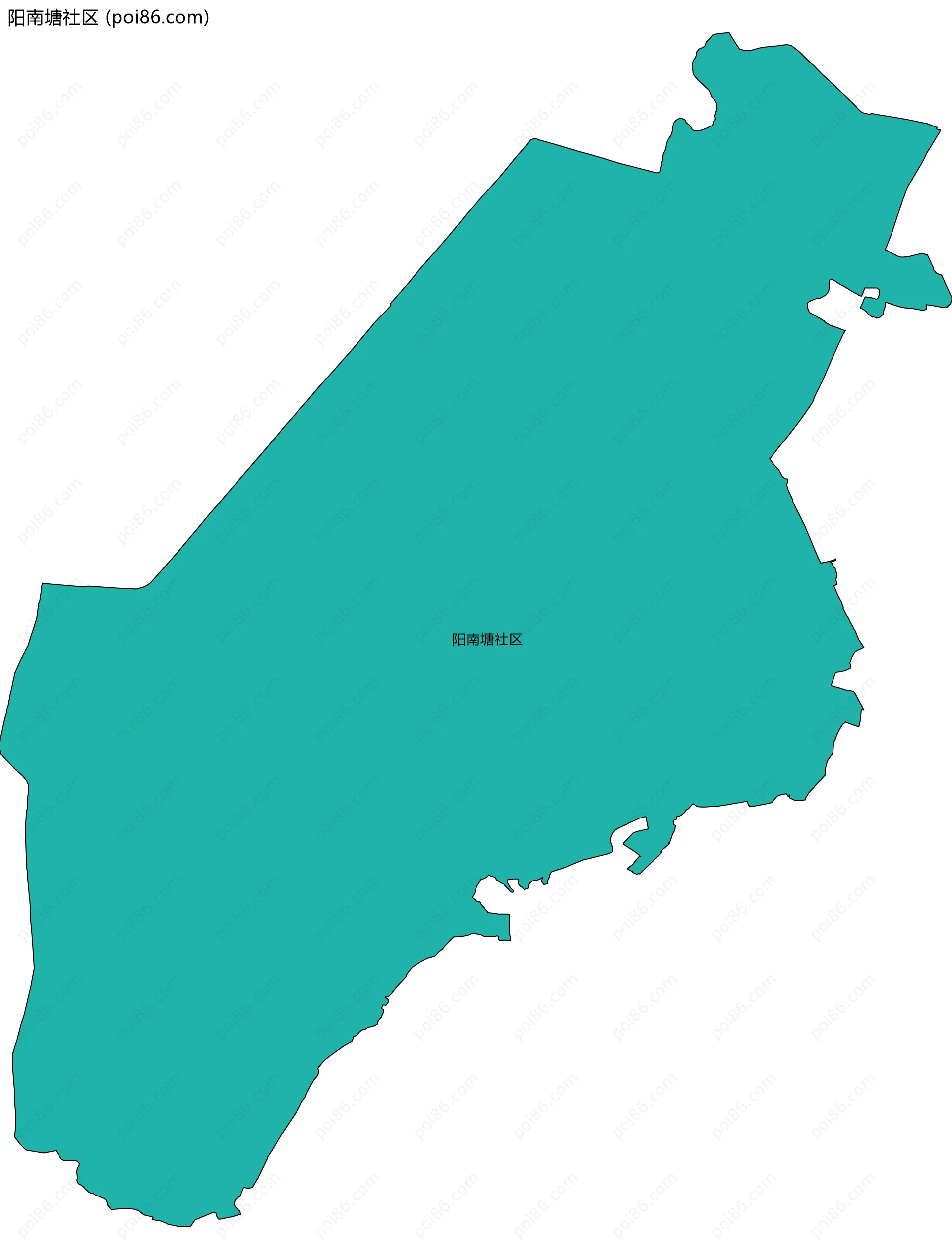 阳南塘社区边界地图