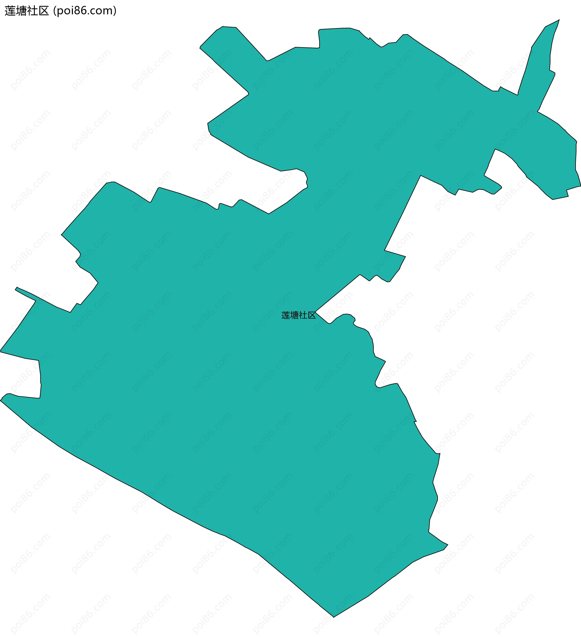 莲塘社区边界地图