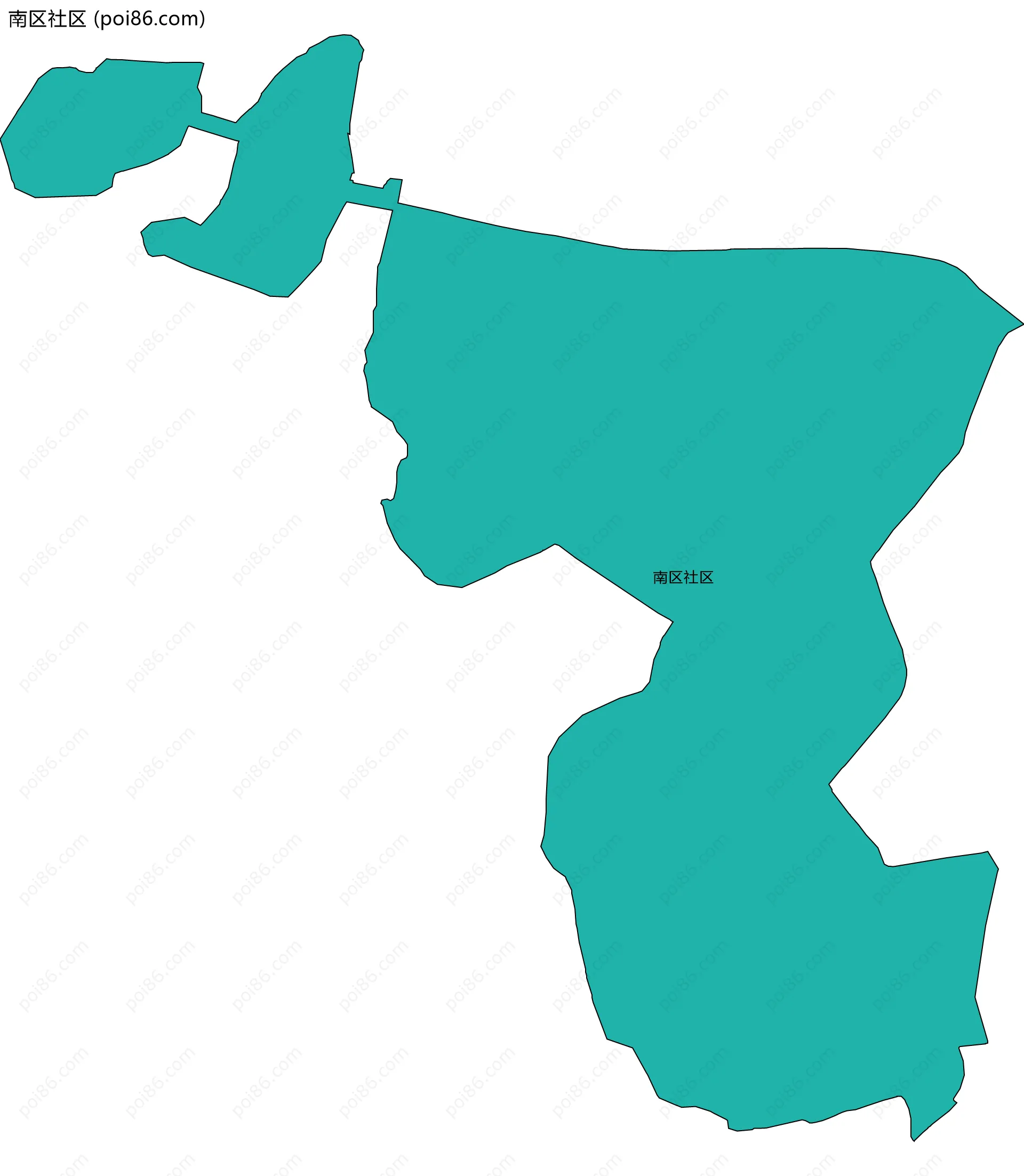 南区社区边界地图