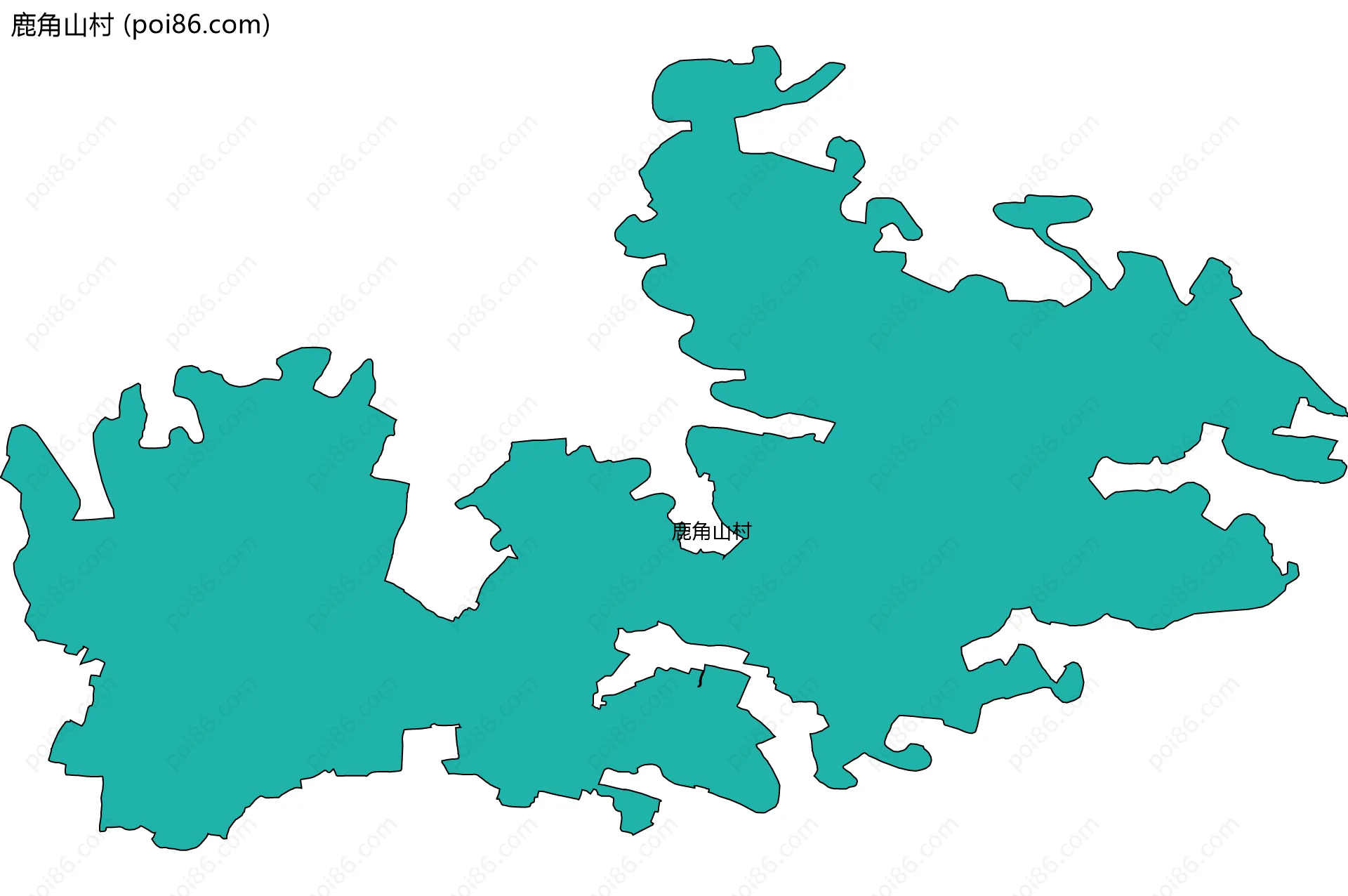 鹿角山村边界地图