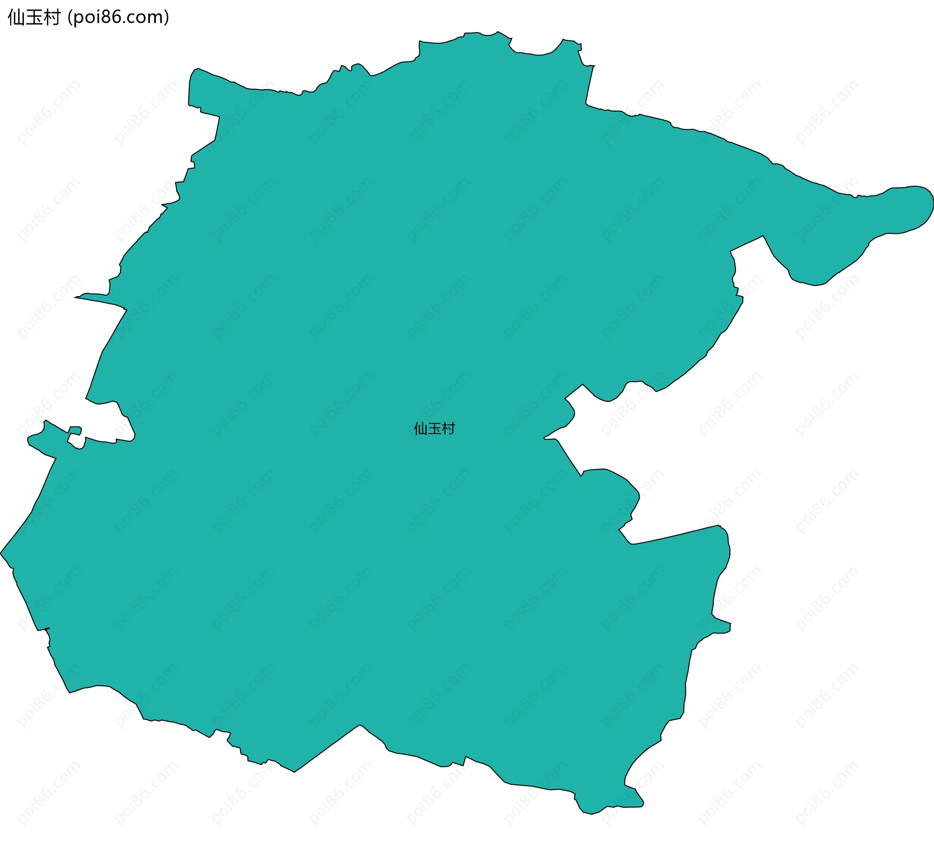 仙玉村边界地图