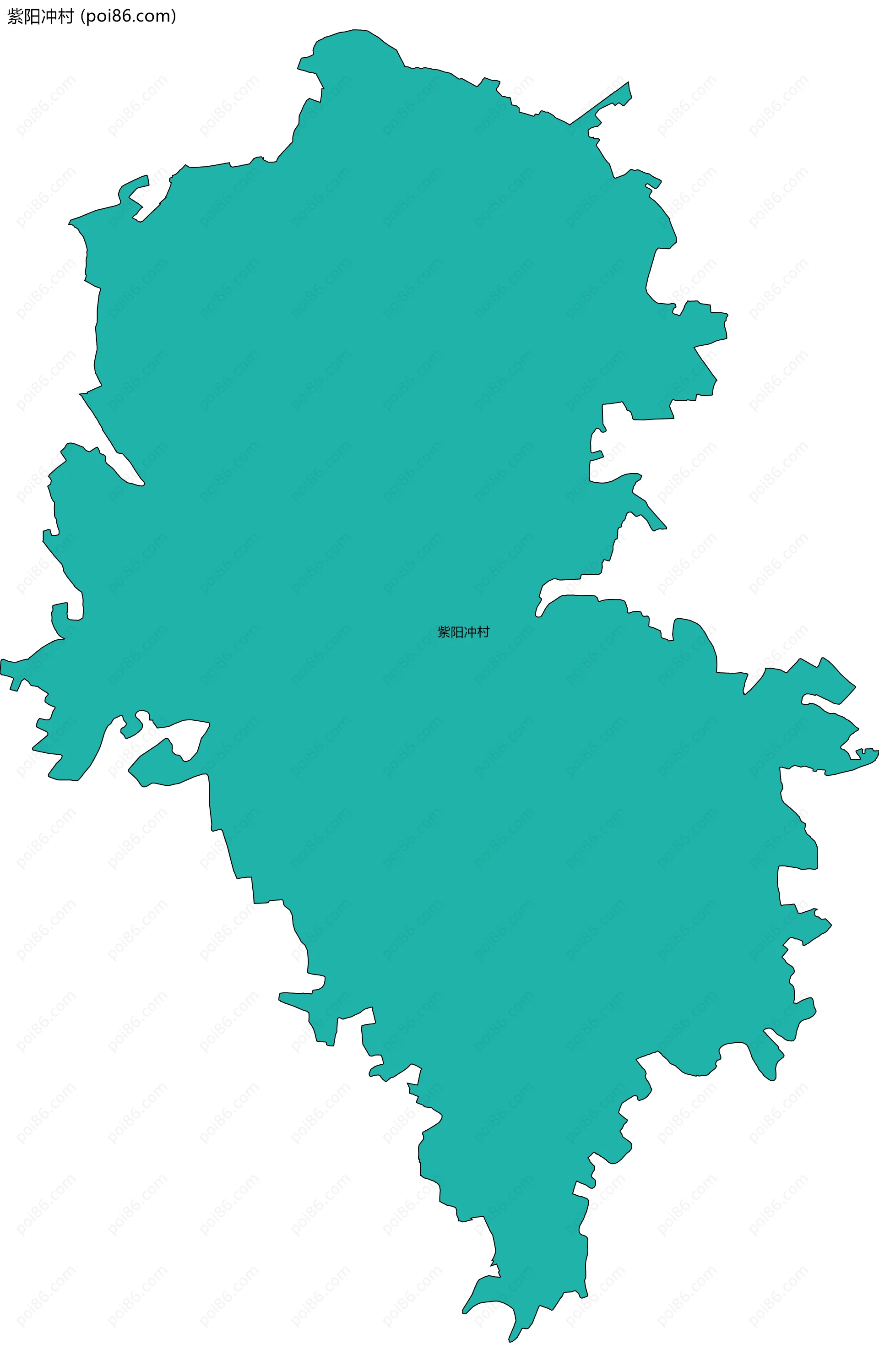 紫阳冲村边界地图