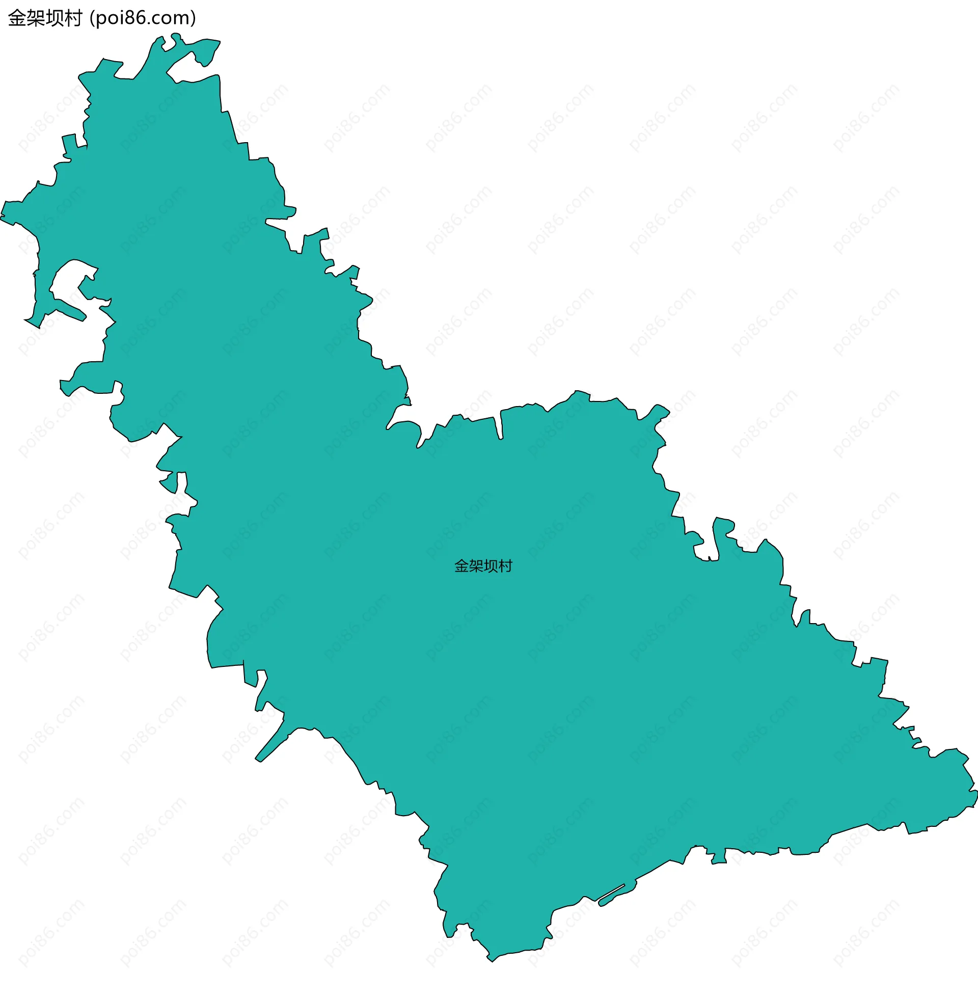 金架坝村边界地图