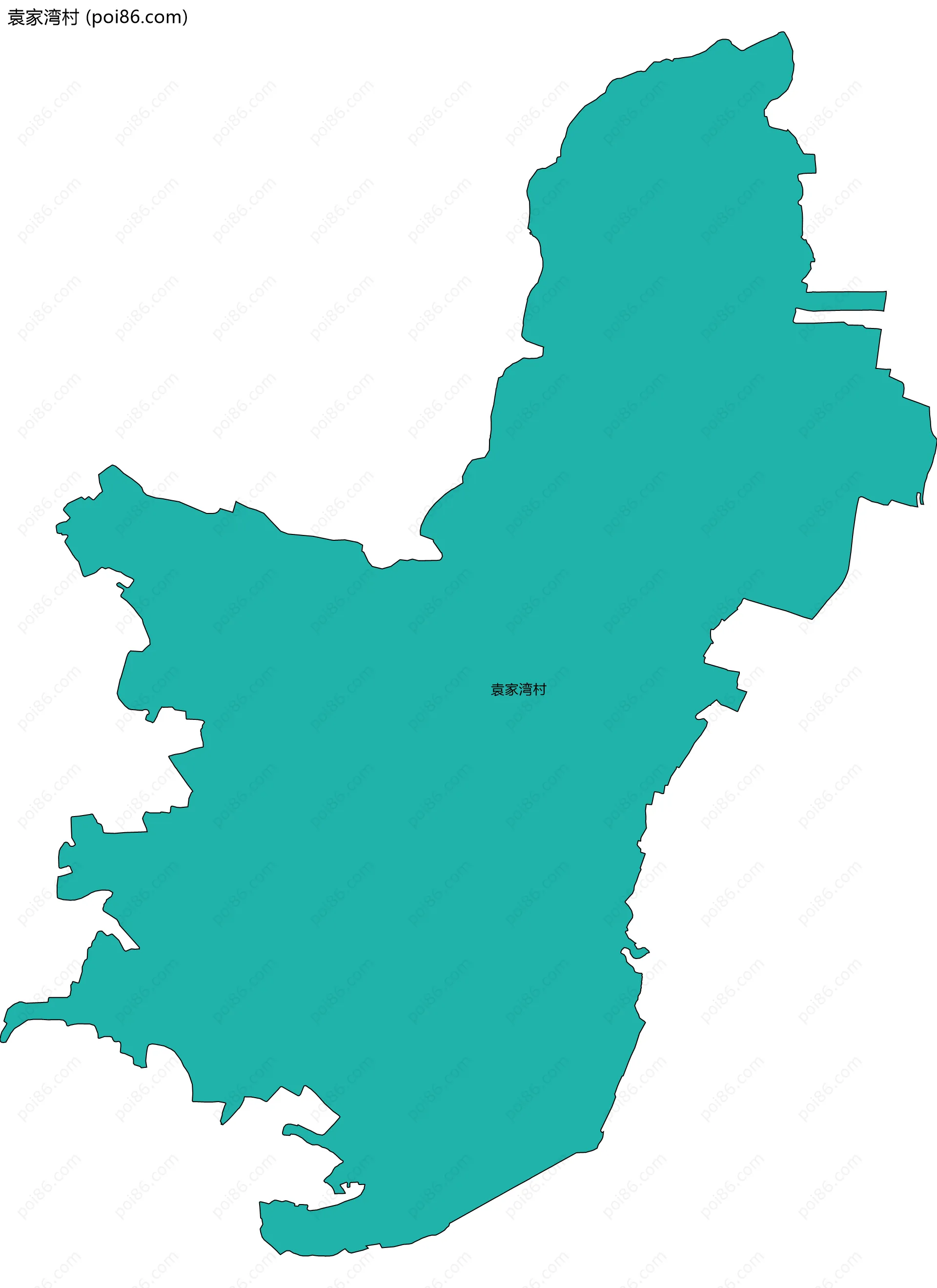 袁家湾村边界地图