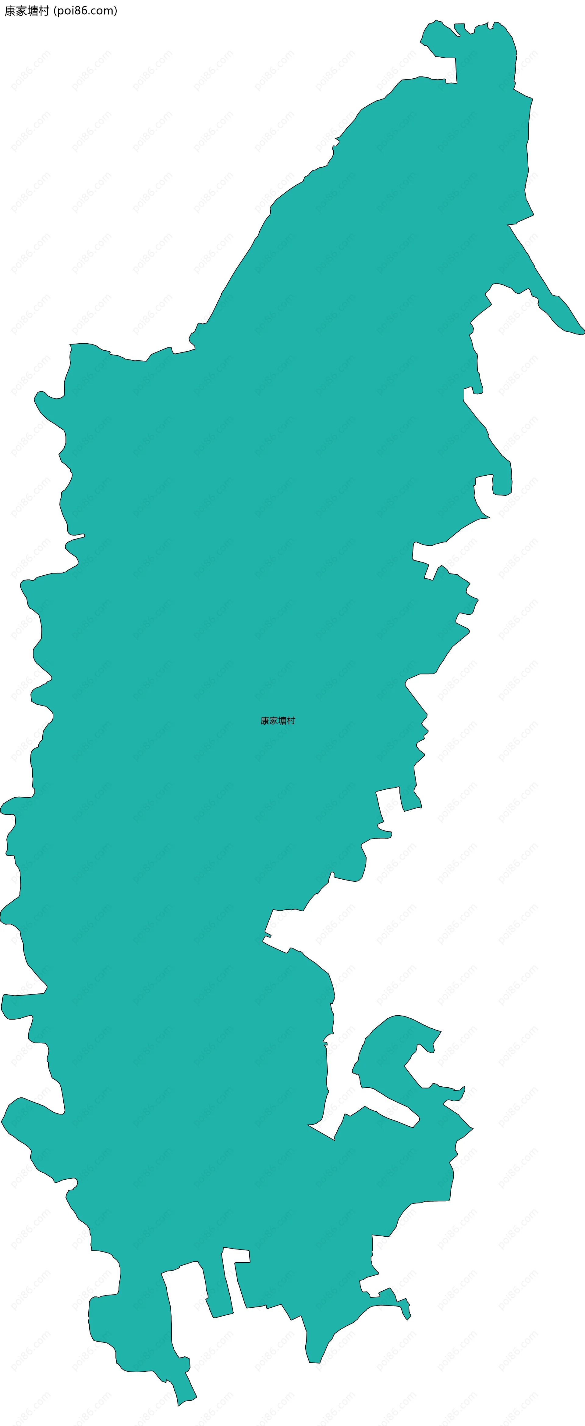 康家塘村边界地图