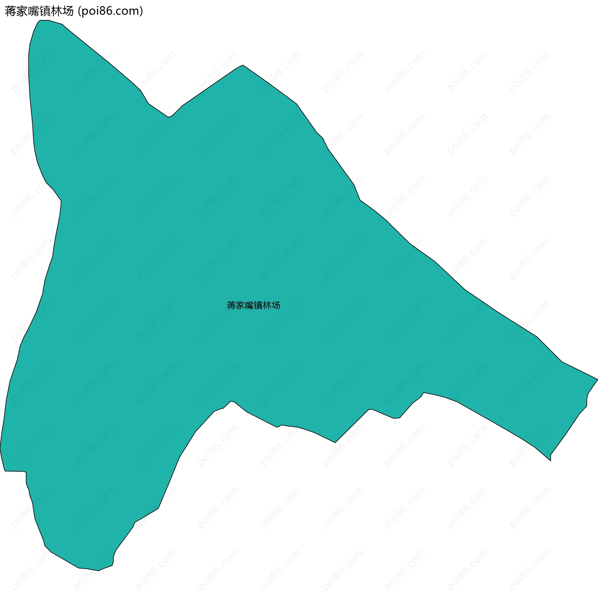 蒋家嘴镇林场边界地图