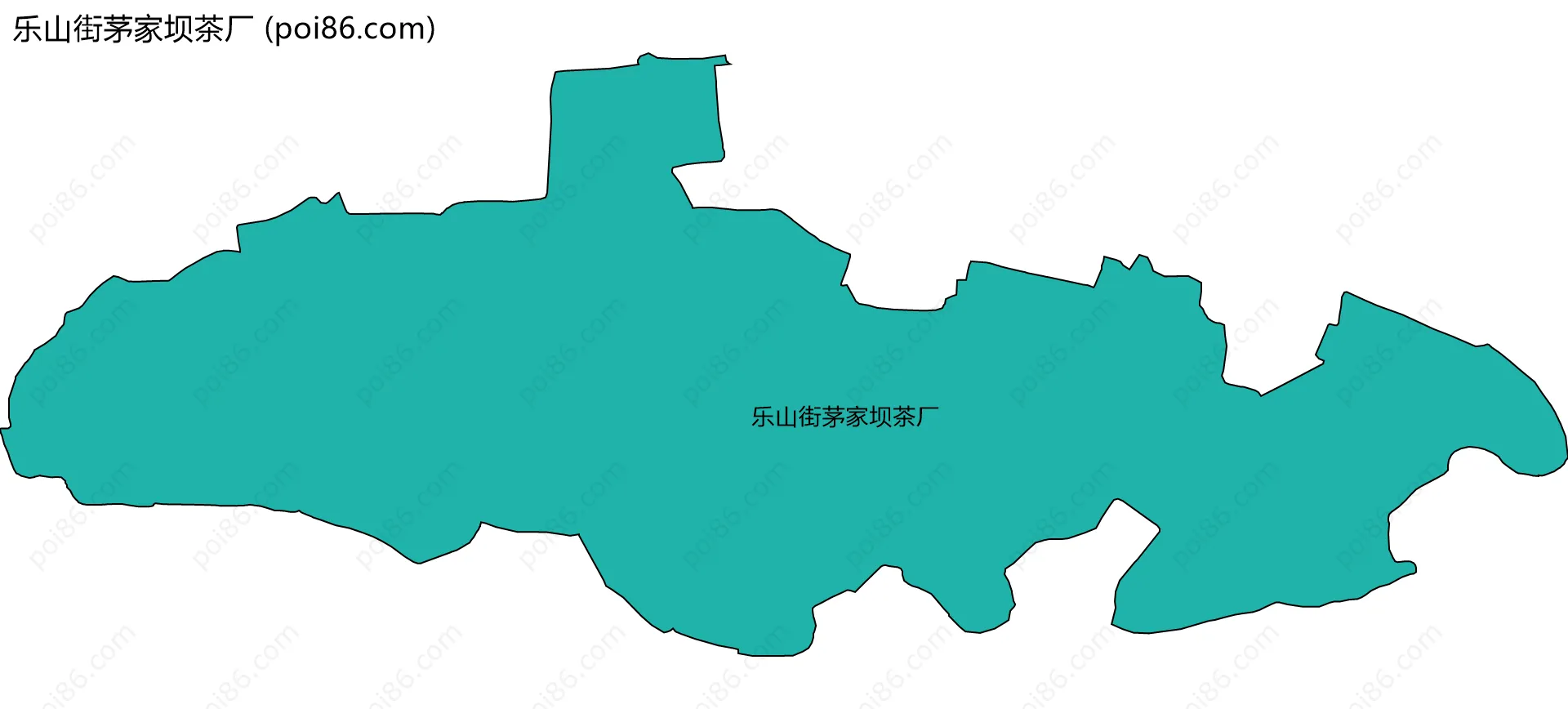 乐山街茅家坝茶厂边界地图