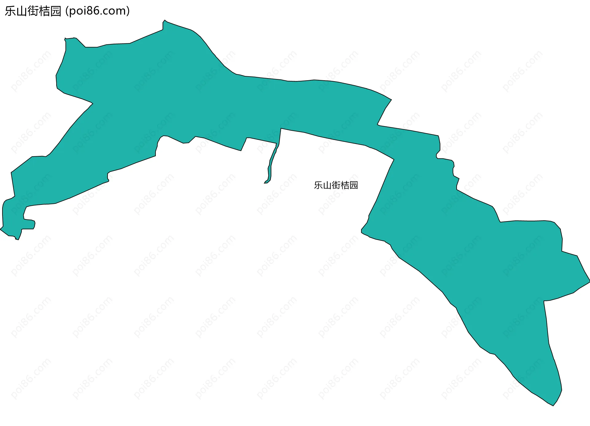 乐山街桔园边界地图