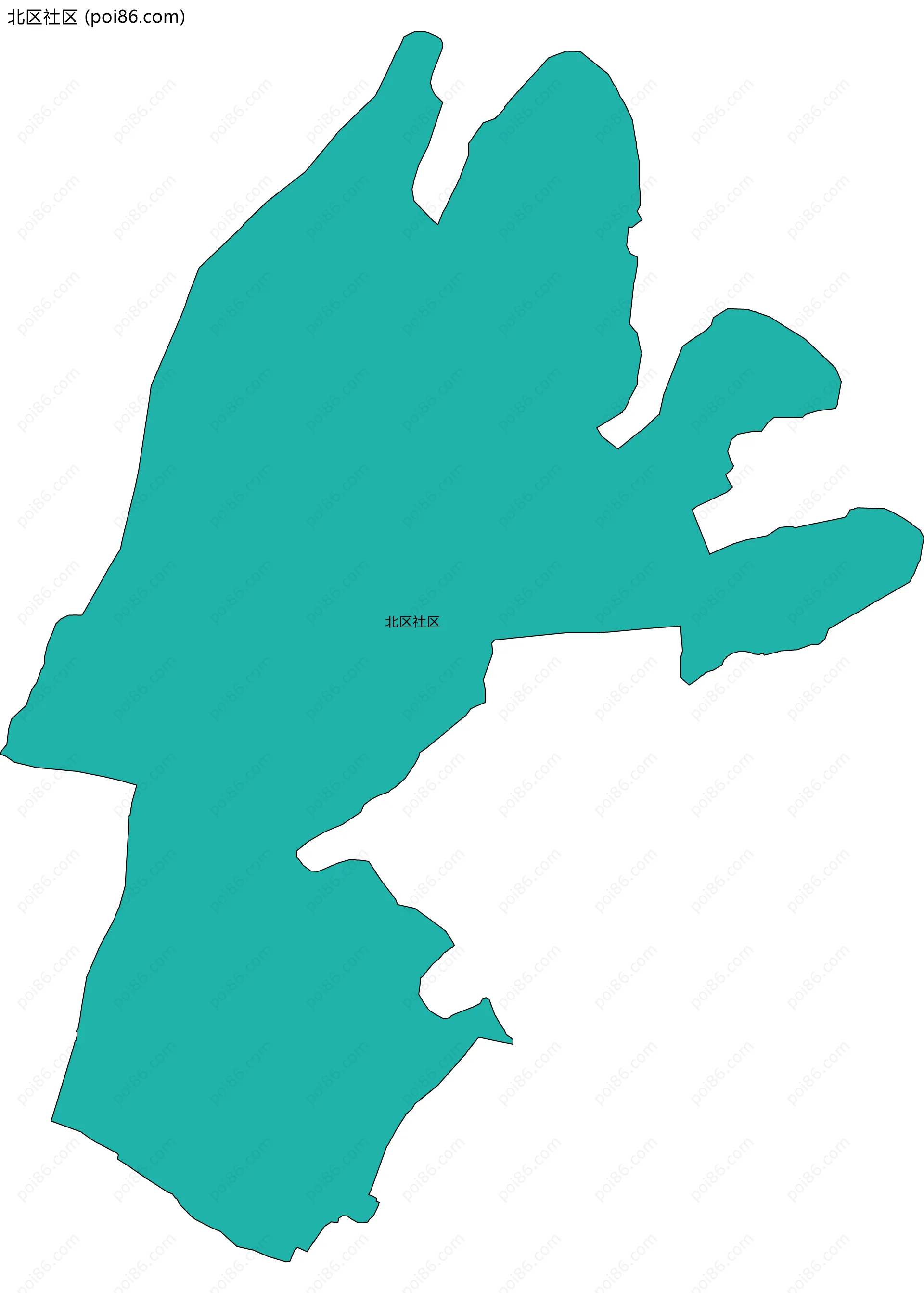 北区社区边界地图